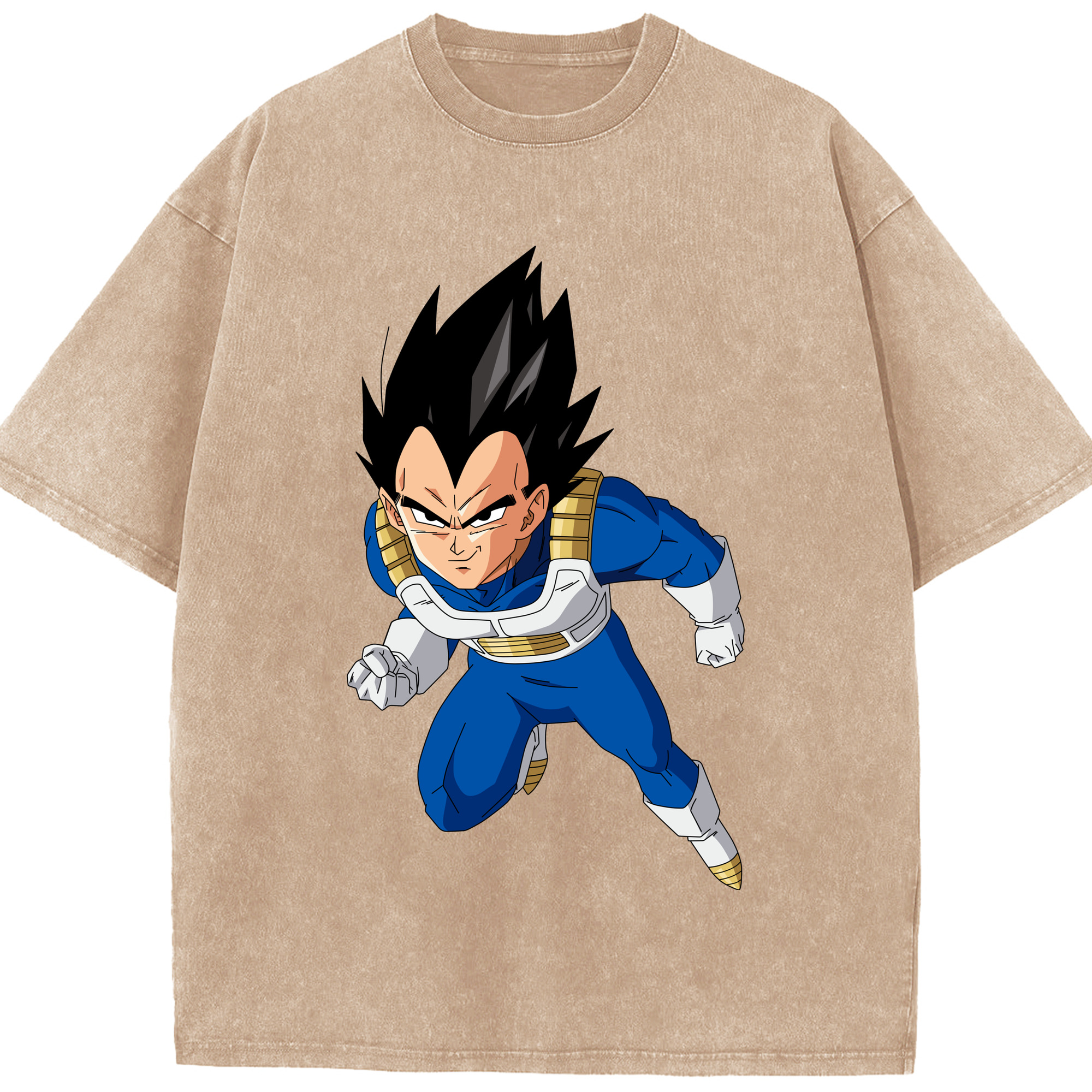 （画像用） ドラゴンボール ベジータ四世（Bejīta Yonsei）DRAGON BALL Vegeta IV 綿100% ヴィンテージ風 半袖Tシャツ（フロントプリント）