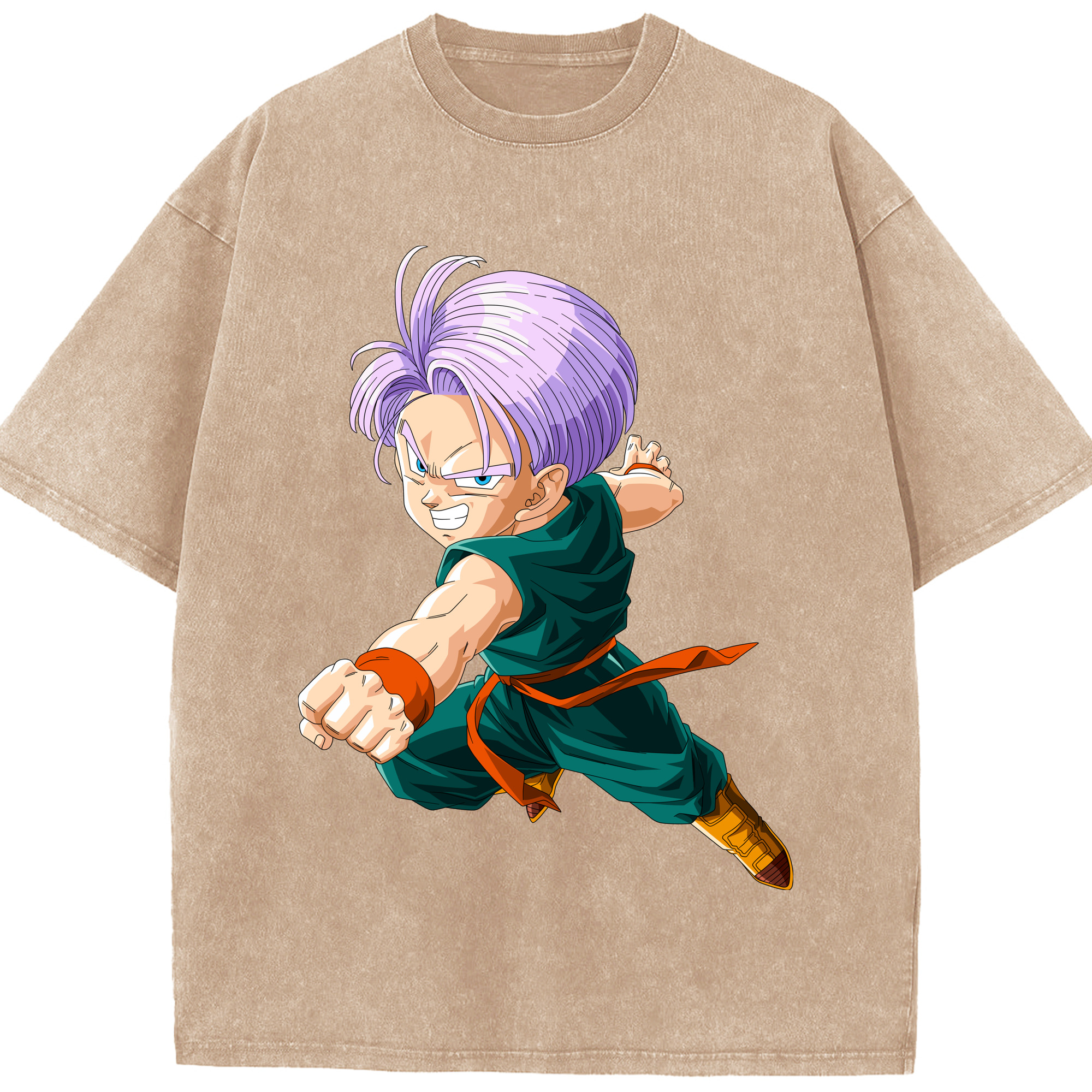（画像用） ドラゴンボール トランクス（Torankusu）DRAGON BALL Trunks 綿100% ヴィンテージ風 半袖Tシャツ（フロントプリント）