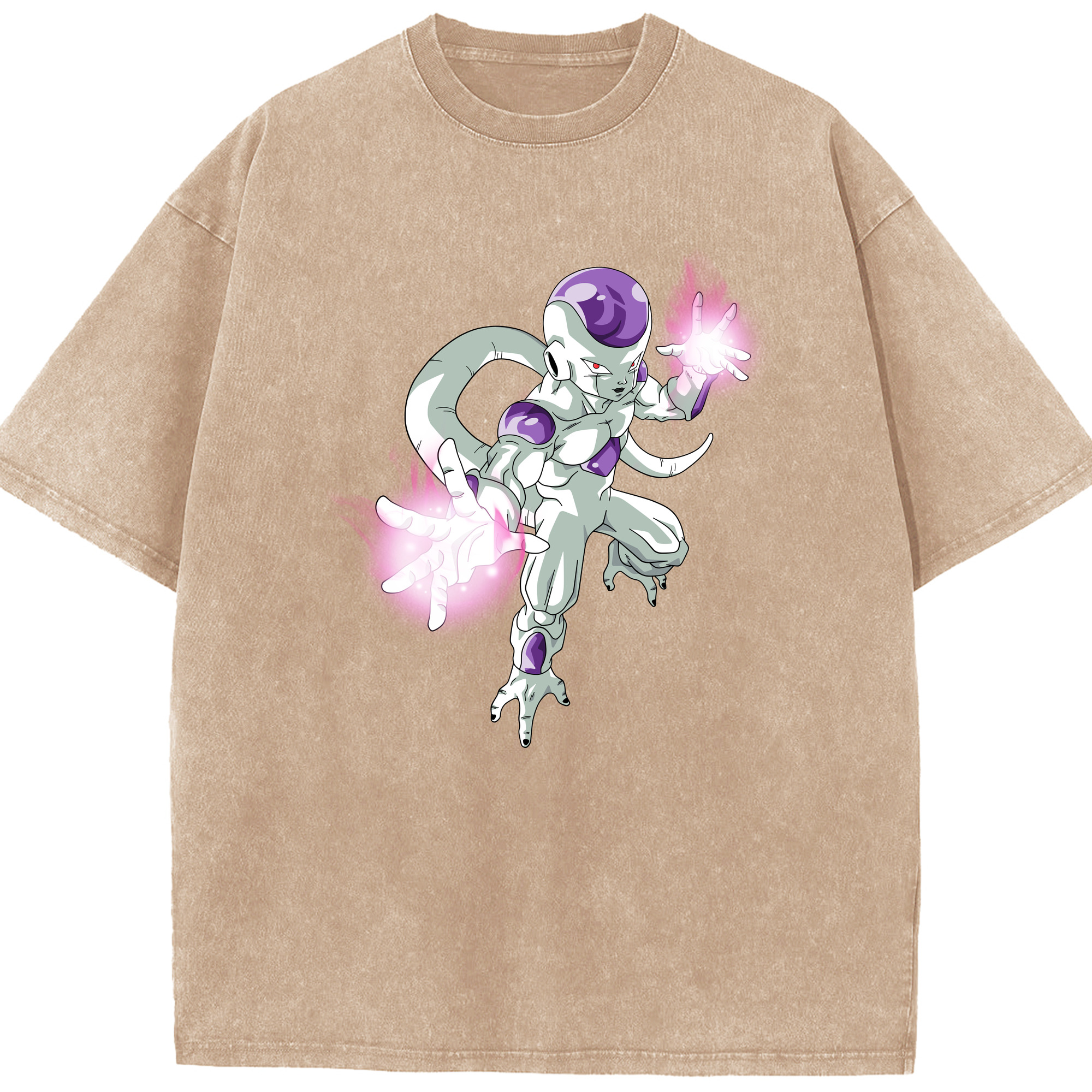 （画像用） ドラゴンボール フリーザ DRAGON BALL Frieza 綿100% ヴィンテージ風 半袖Tシャツ（フロントプリント）