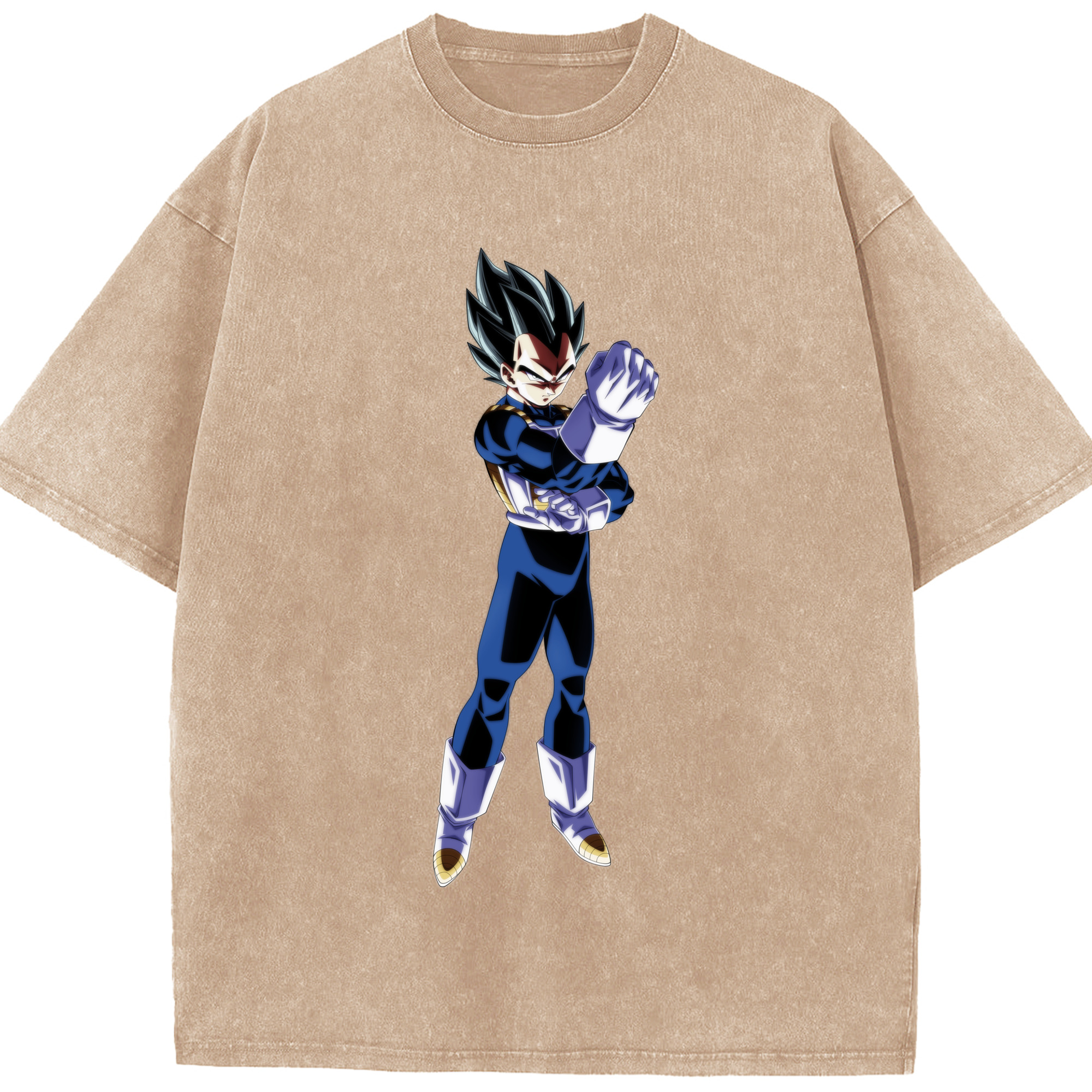 （画像用） ドラゴンボール ベジータ四世（Bejīta Yonsei）DRAGON BALL Vegeta IV 綿100% ヴィンテージ風 半袖Tシャツ（フロントプリント）