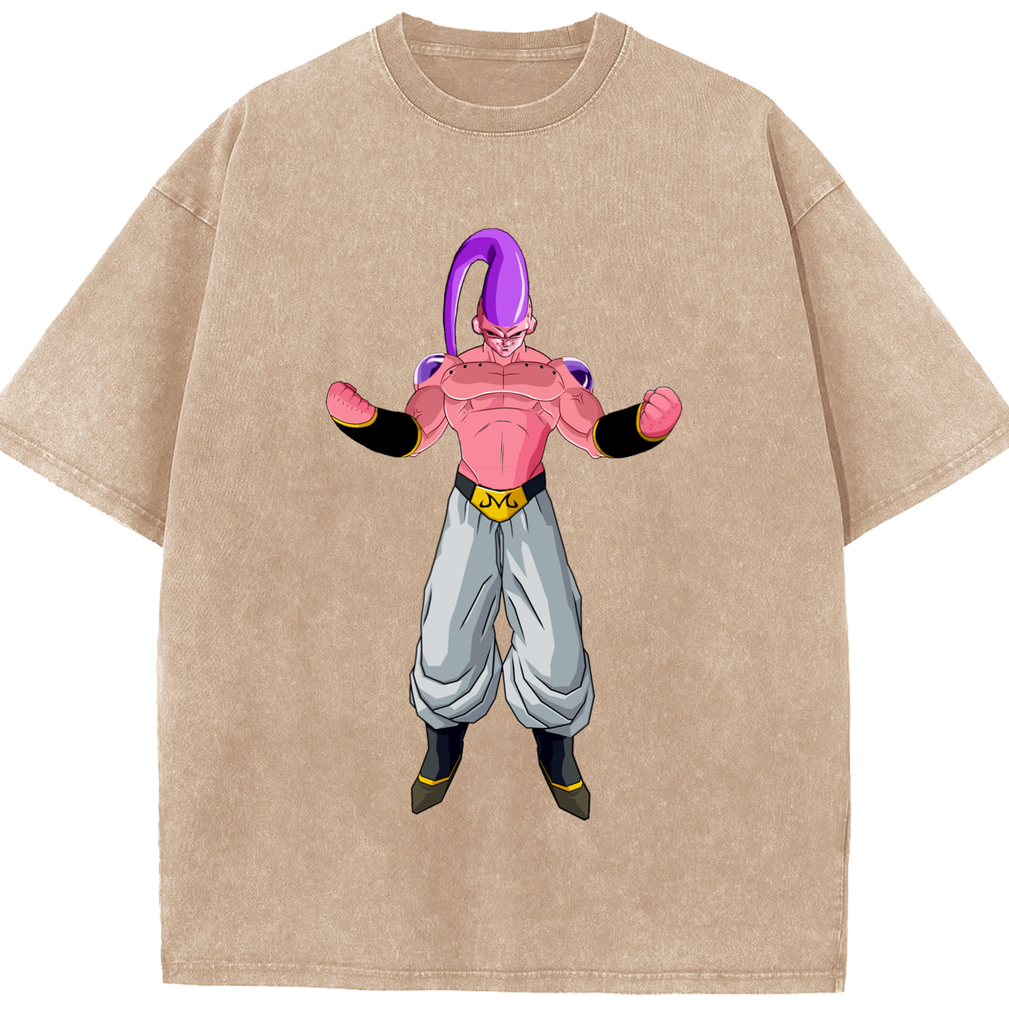 ドラゴンボール 魔人ブウ DRAGON BALL Majin Buu 綿100% ヴィンテージ風 半袖Tシャツ（フロントプリント）