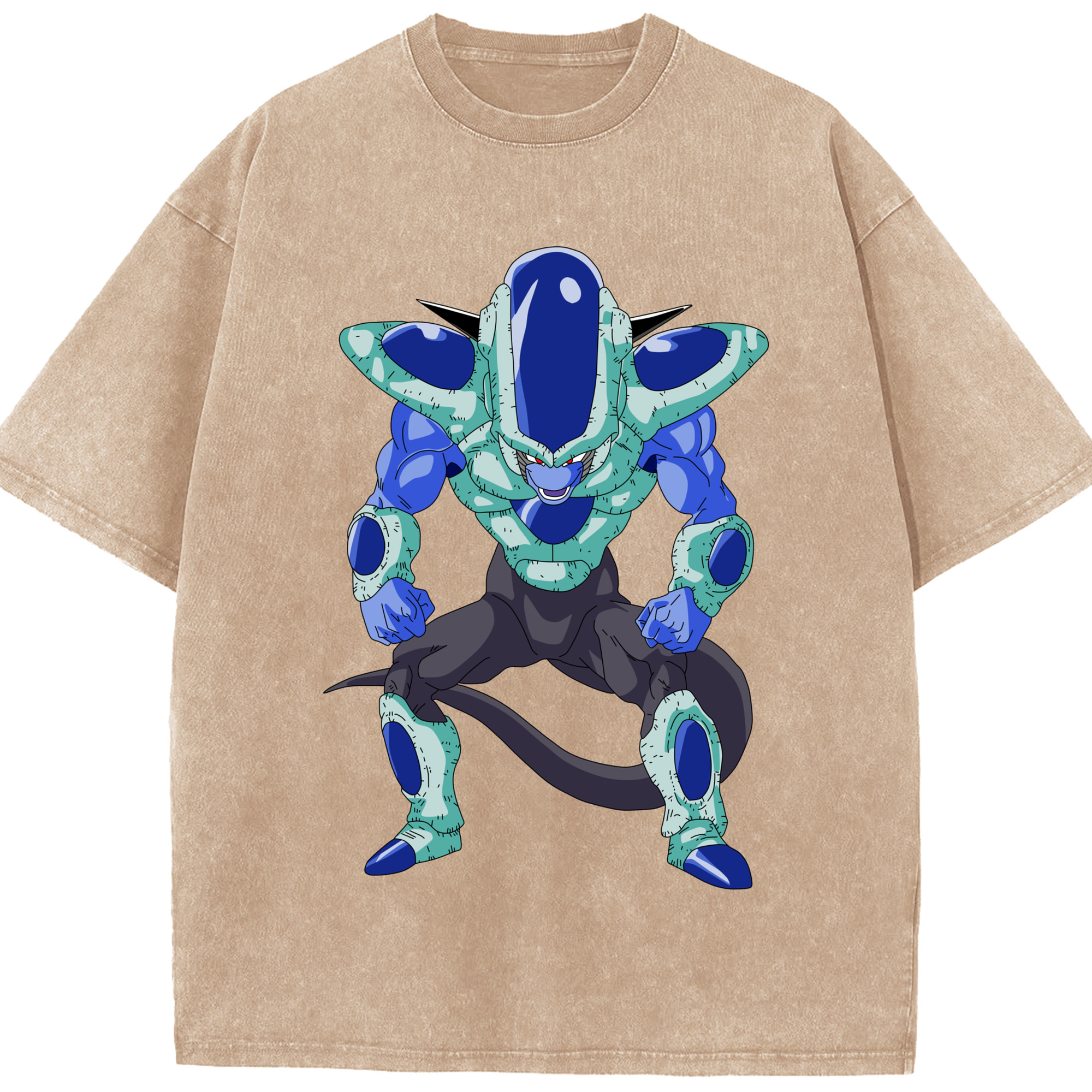 （画像用） ドラゴンボール フリーザ DRAGON BALL Frieza 綿100% ヴィンテージ風 半袖Tシャツ（フロントプリント）