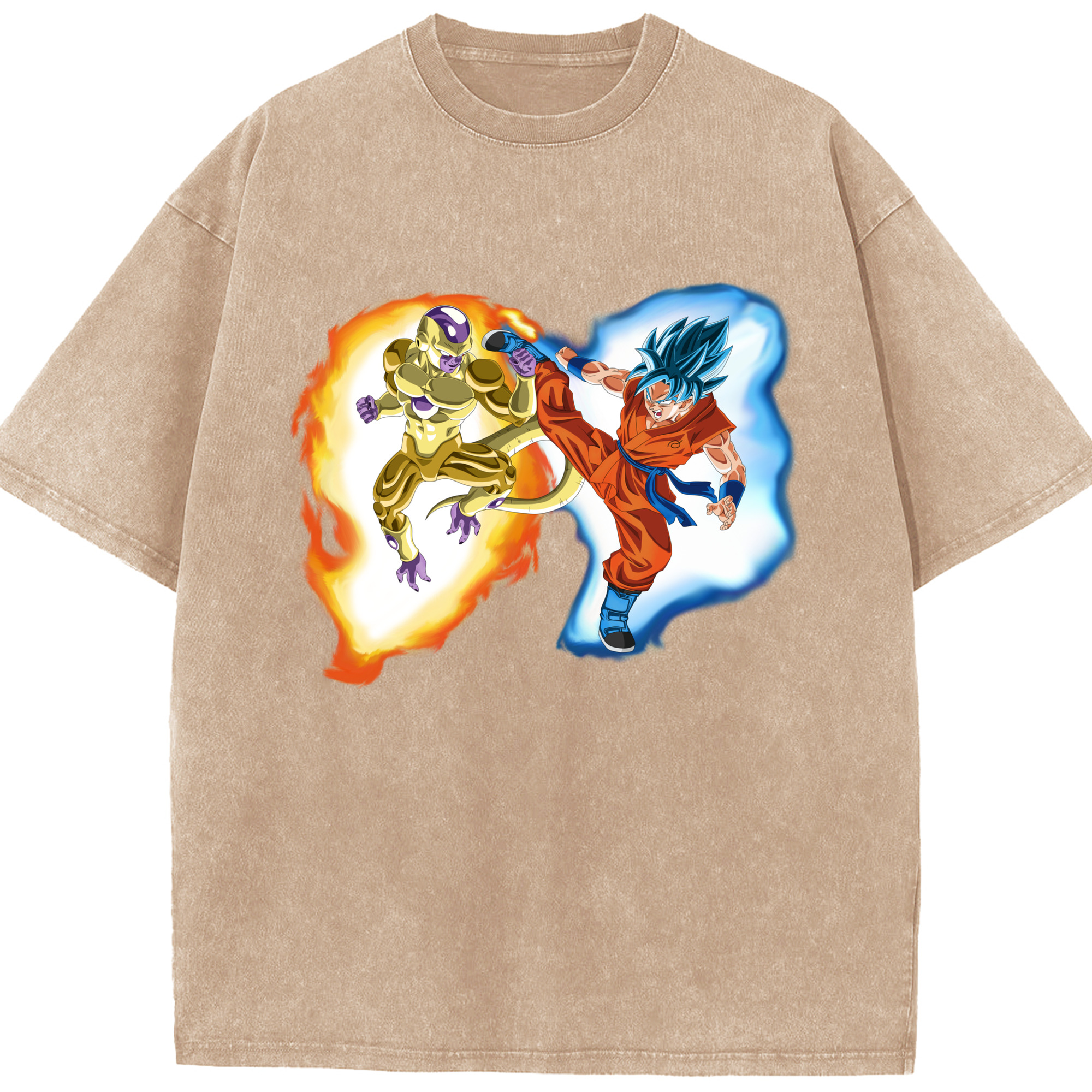 （画像用） ドラゴンボール フリーザ DRAGON BALL Frieza 綿100% ヴィンテージ風 半袖Tシャツ（フロントプリント）