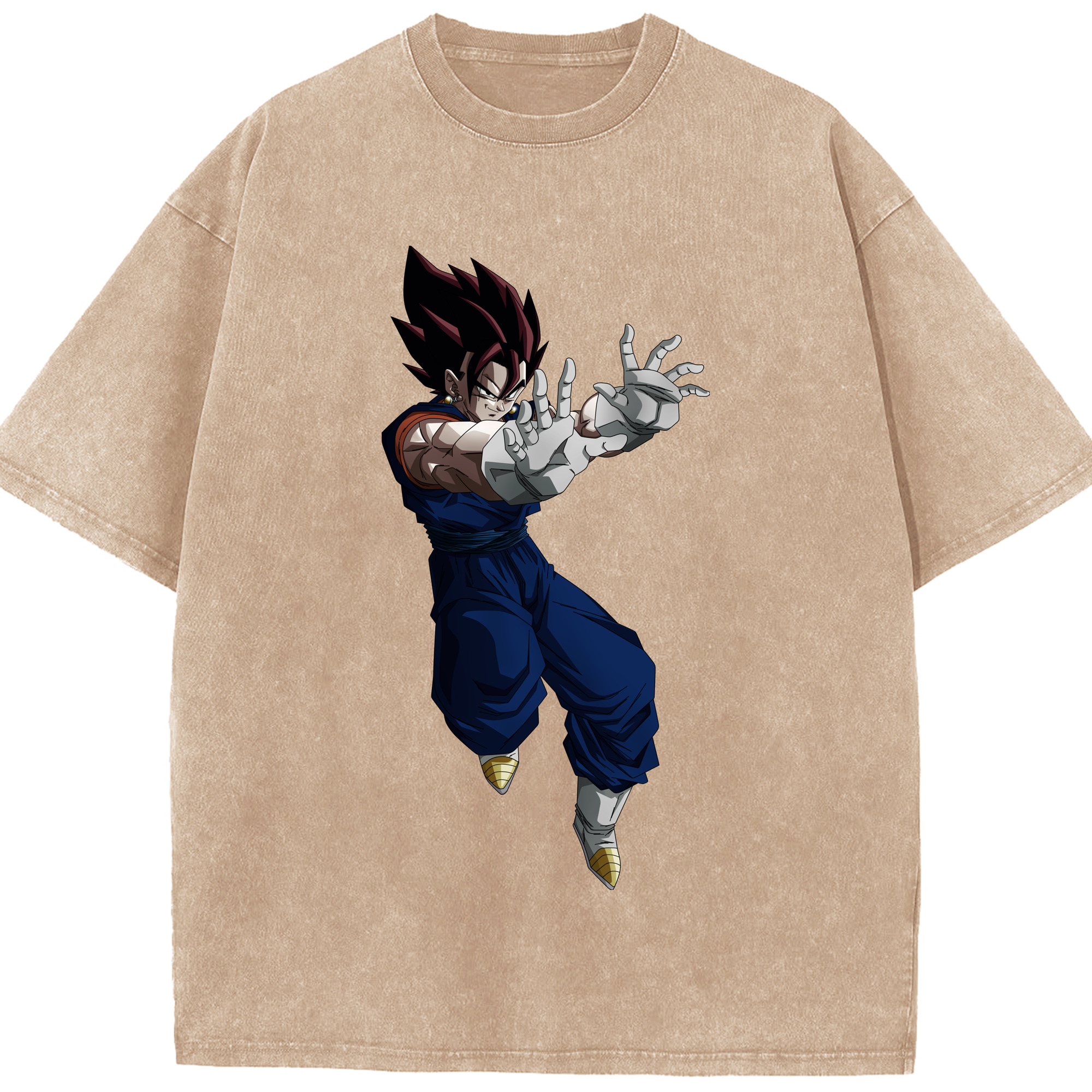 （画像用） ドラゴンボール ベジット DRAGON BALL Vegetto 綿100% ヴィンテージ風 半袖Tシャツ（フロントプリント）