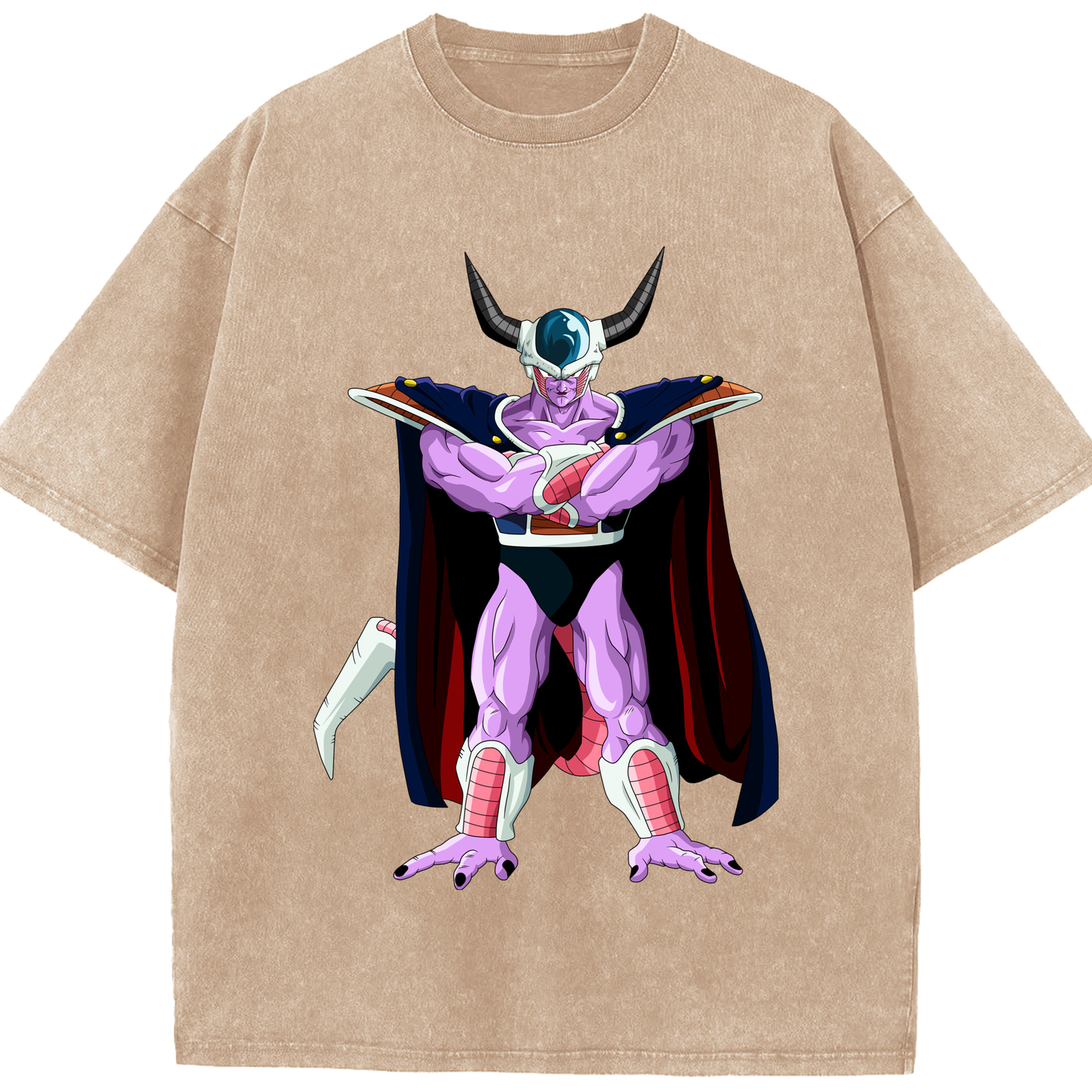 （画像用） ドラゴンボール コルド大王 DRAGON BALL King Cold 綿100% ヴィンテージ風 半袖Tシャツ（フロントプリント）
