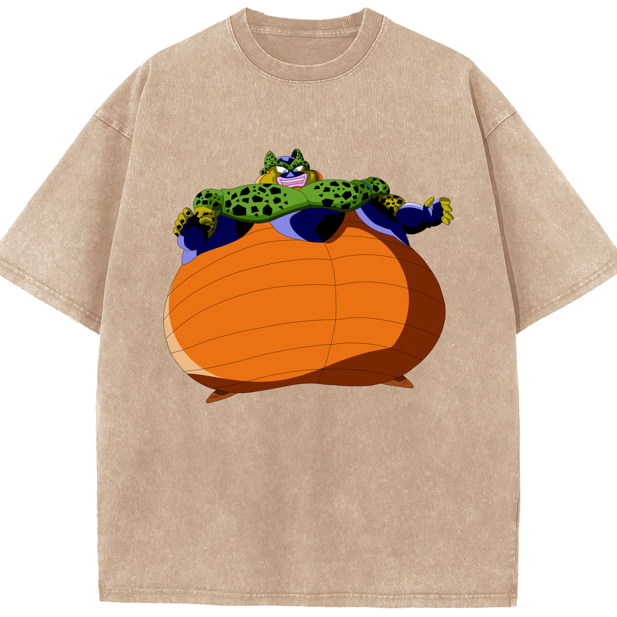 （画像用） ドラゴンボール セル DRAGON BALL Cell 綿100% ヴィンテージ風 半袖Tシャツ（フロントプリント）
