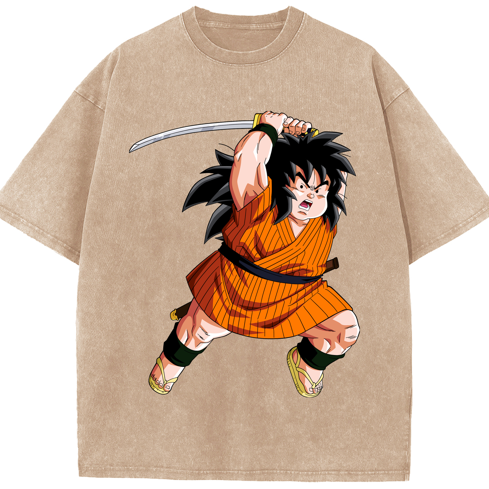 （画像用） ドラゴンボール やじろべえ DRAGON BALL Yajirobe 綿100% ヴィンテージ風 半袖Tシャツ（フロントプリント）