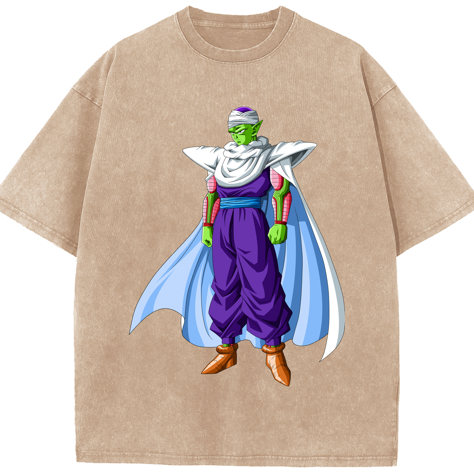 （画像用） ドラゴンボール ピッコロ DRAGON BALL Piccolo 綿100% ヴィンテージ風 半袖Tシャツ（フロントプリント）