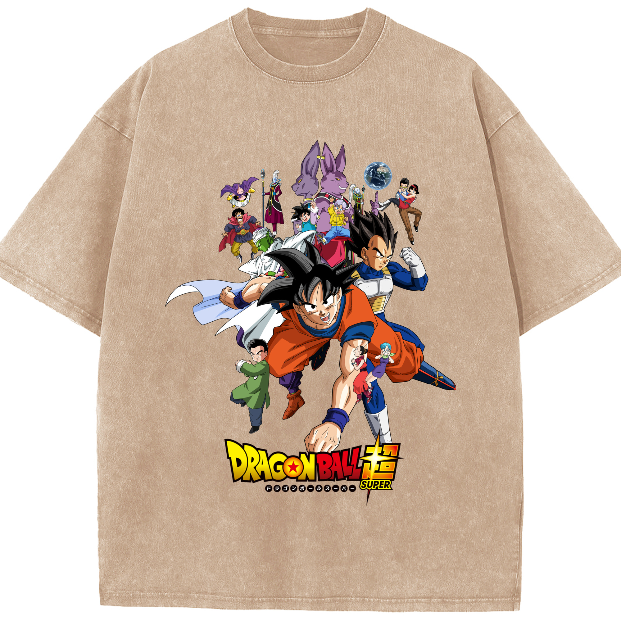 （画像用） ドラゴンボール DRAGON BALL 綿100% ヴィンテージ風 半袖Tシャツ（フロントプリント）