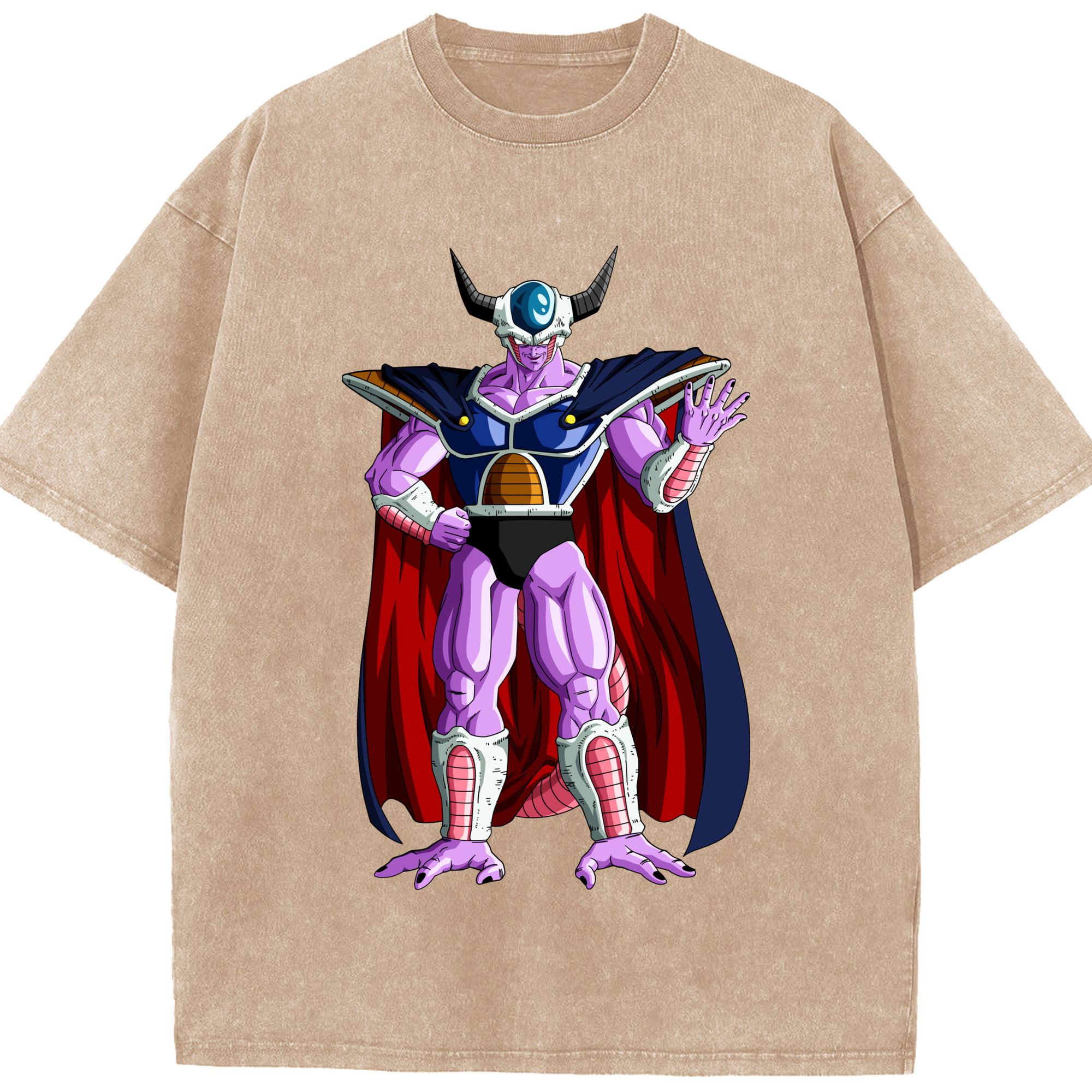 （画像用） ドラゴンボール コルド大王 DRAGON BALL King Cold 綿100% ヴィンテージ風 半袖Tシャツ（フロントプリント）