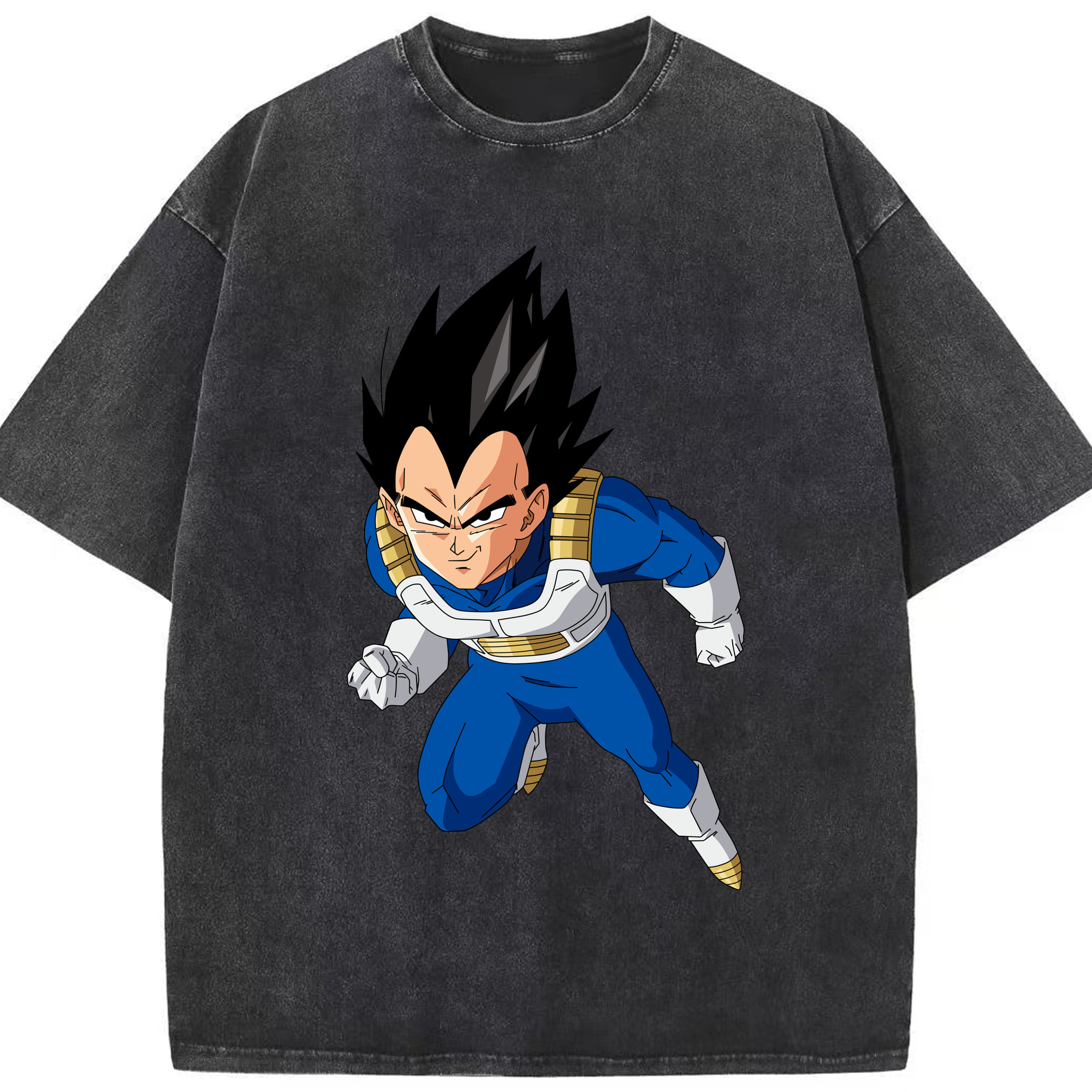 （画像用） ドラゴンボール ベジータ四世（Bejīta Yonsei）DRAGON BALL Vegeta IV 綿100% ヴィンテージ風 半袖Tシャツ（フロントプリント）