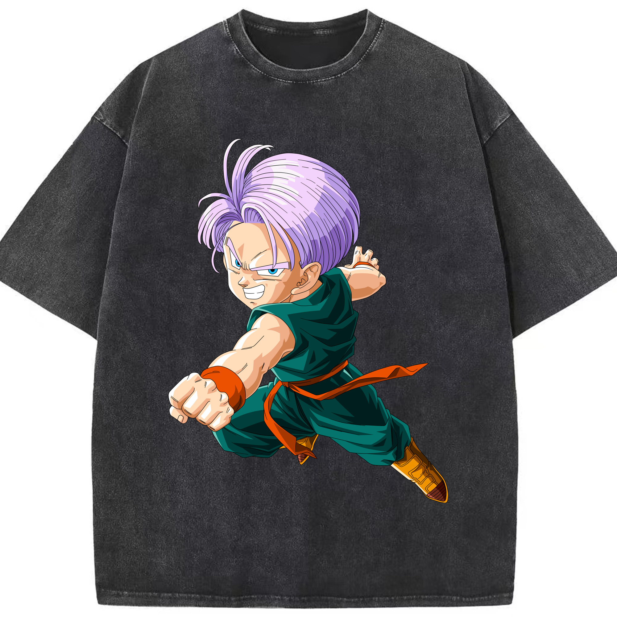 （画像用） ドラゴンボール トランクス（Torankusu）DRAGON BALL Trunks 綿100% ヴィンテージ風 半袖Tシャツ（フロントプリント）