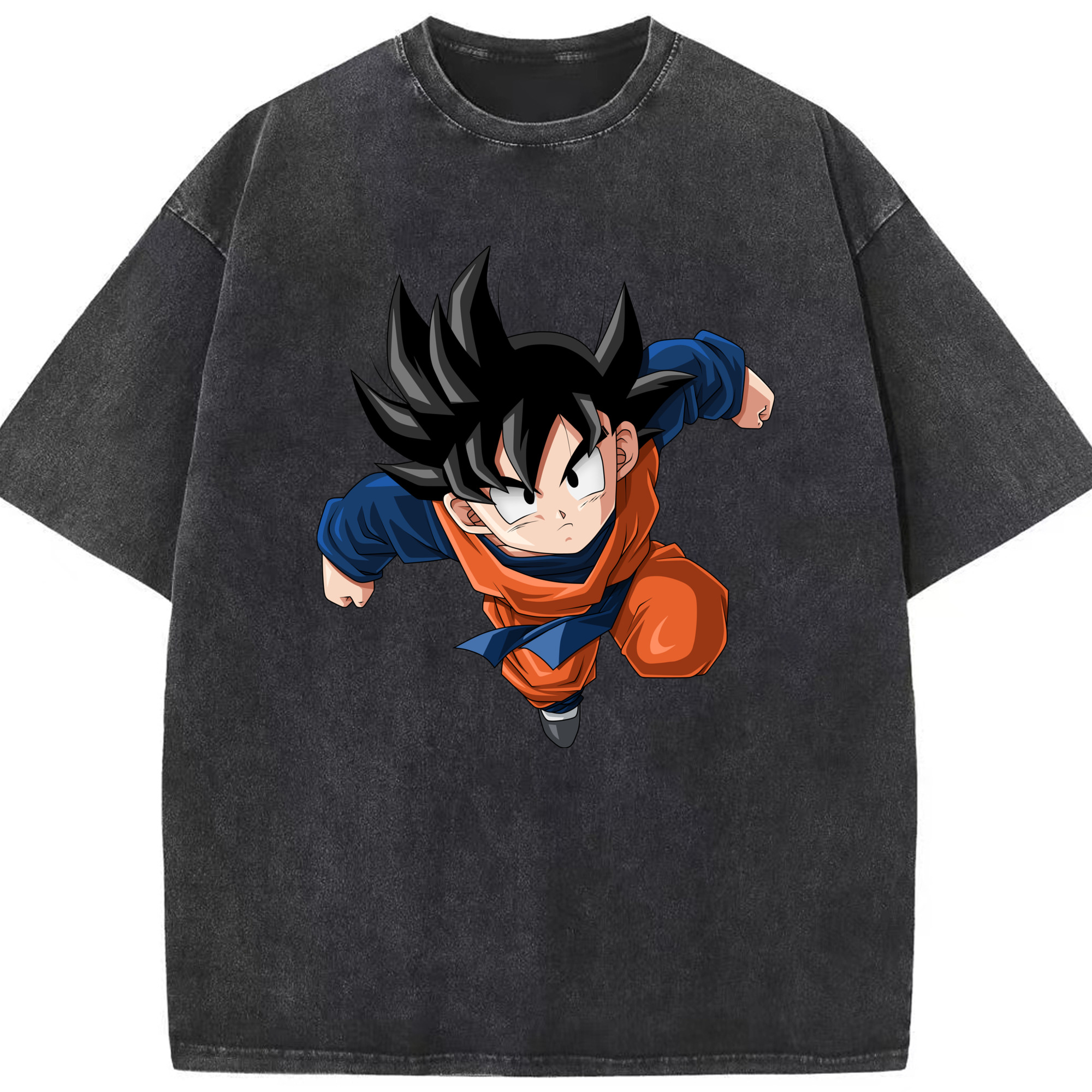 （画像用） ドラゴンボール 孫悟空（そん ごくう）Son Goku カカロット DRAGON BALL Kakarotto 綿100% ヴィンテージ風 半袖Tシャツ（フロントプリント）