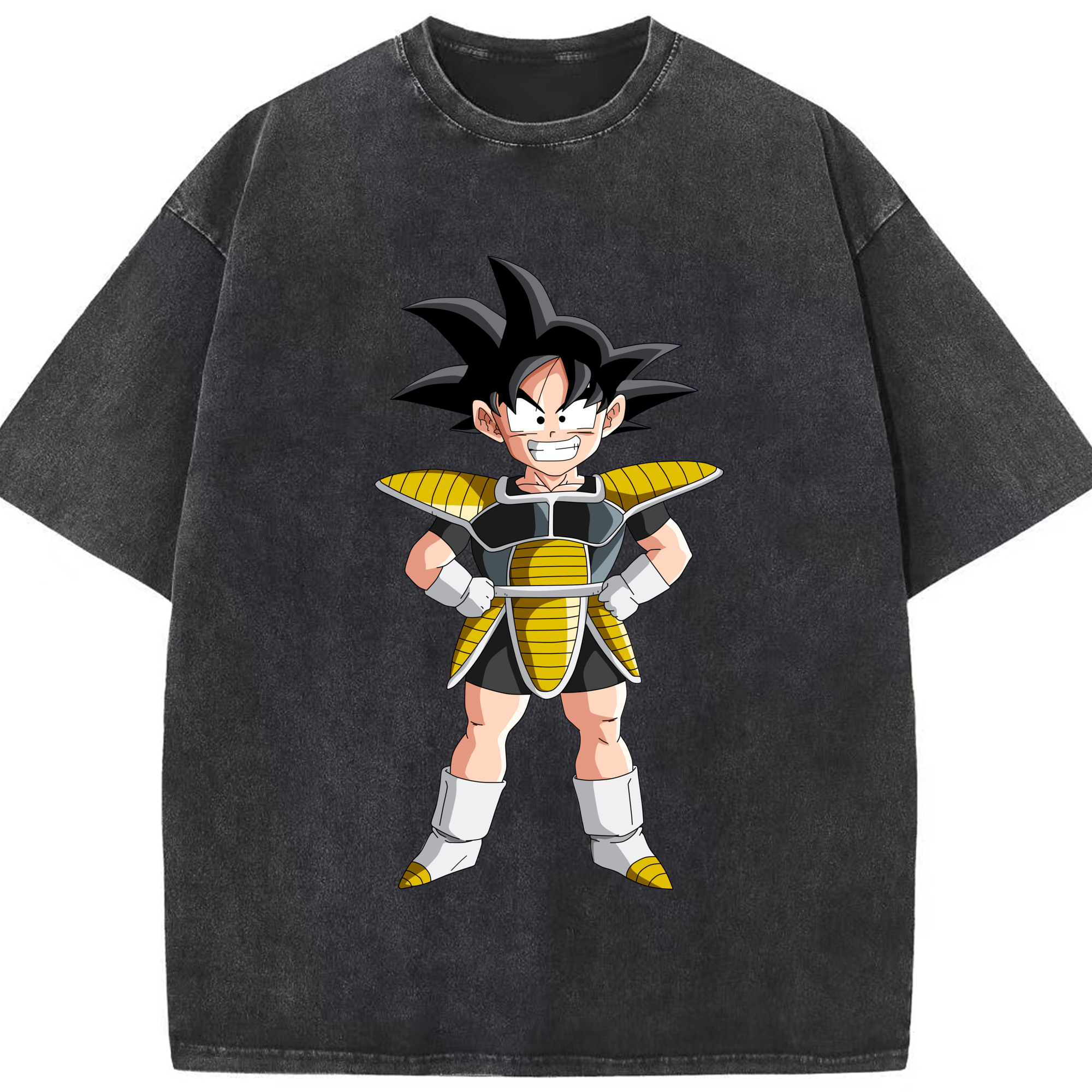 （画像用） ドラゴンボール 孫悟空（そん ごくう）Son Goku カカロット DRAGON BALL Kakarotto 綿100% ヴィンテージ風 半袖Tシャツ（フロントプリント）