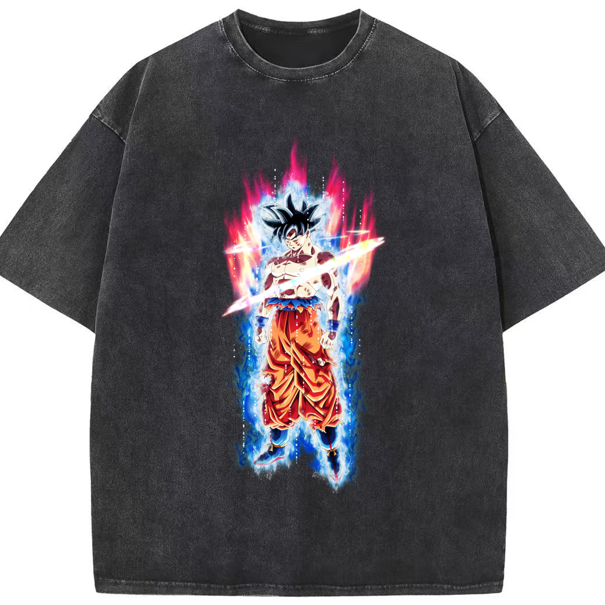 （画像用） ドラゴンボール 孫悟空（そん ごくう）Son Goku カカロット DRAGON BALL Kakarotto 綿100% ヴィンテージ風 半袖Tシャツ（フロントプリント）