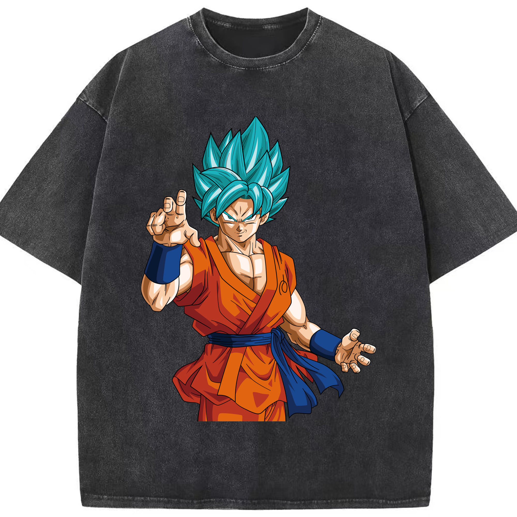 （画像用） ドラゴンボール 孫悟空（そん ごくう）Son Goku カカロット DRAGON BALL Kakarotto 綿100% ヴィンテージ風 半袖Tシャツ（フロントプリント）
