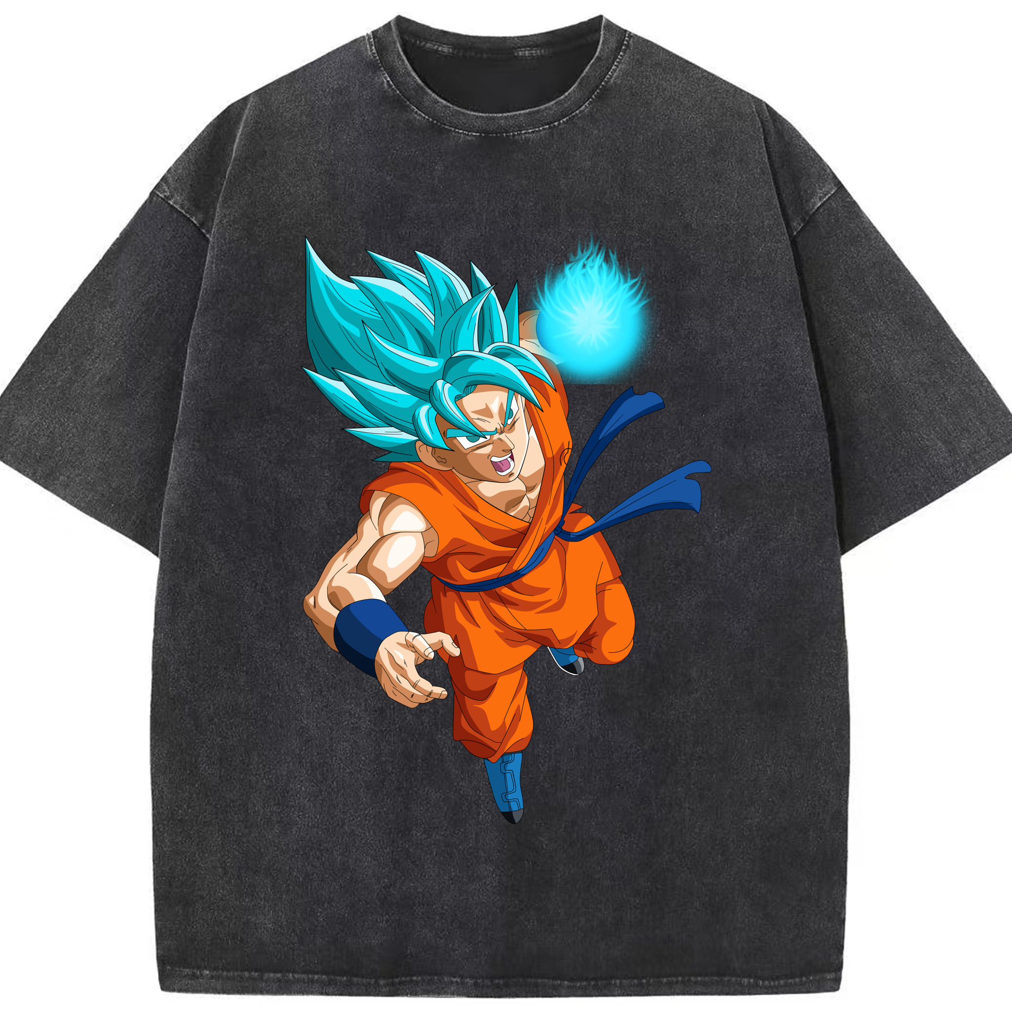 （画像用） ドラゴンボール 孫悟空（そん ごくう）Son Goku カカロット DRAGON BALL Kakarotto 綿100% ヴィンテージ風 半袖Tシャツ（フロントプリント）