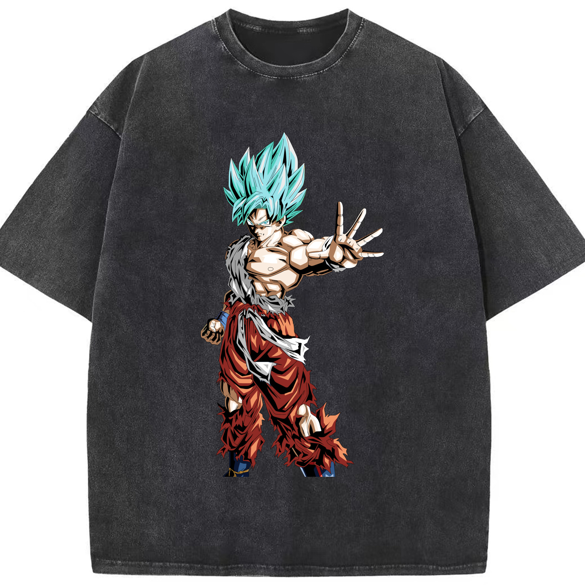 （画像用） ドラゴンボール 孫悟空（そん ごくう）Son Goku カカロット DRAGON BALL Kakarotto 綿100% ヴィンテージ風 半袖Tシャツ（フロントプリント）