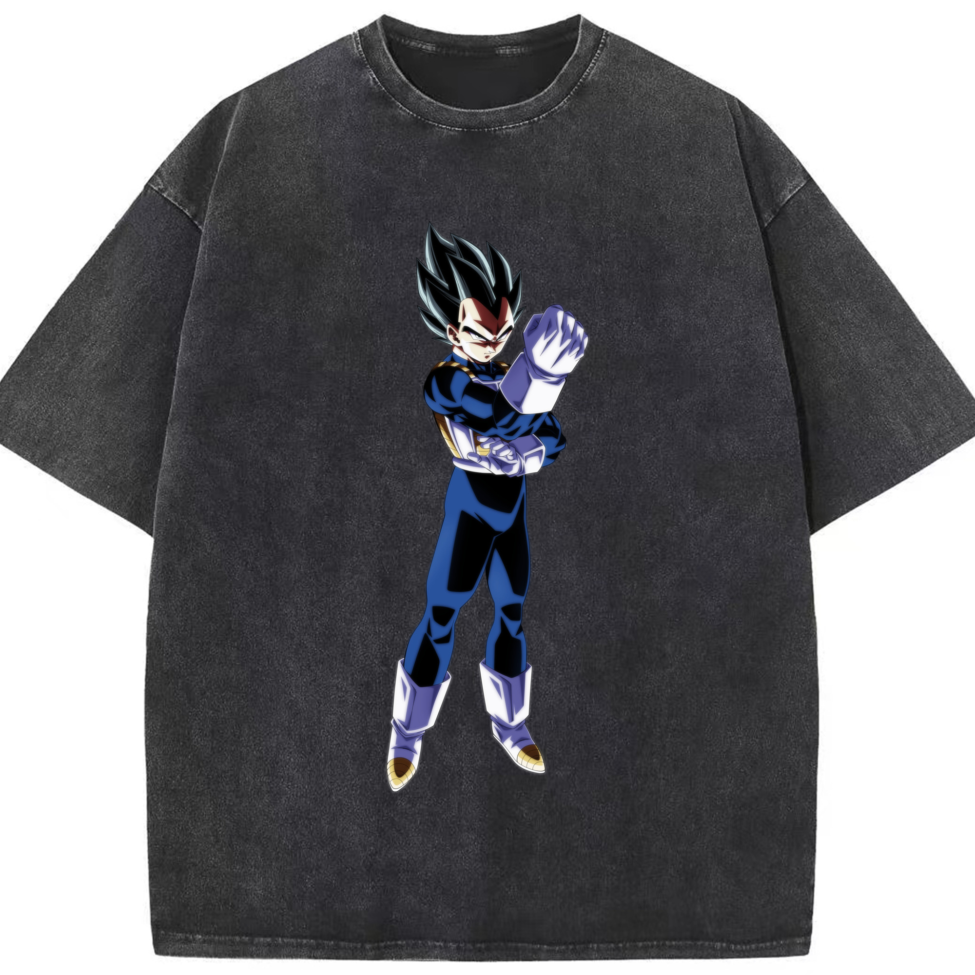 （画像用） ドラゴンボール ベジータ四世（Bejīta Yonsei）DRAGON BALL Vegeta IV 綿100% ヴィンテージ風 半袖Tシャツ（フロントプリント）
