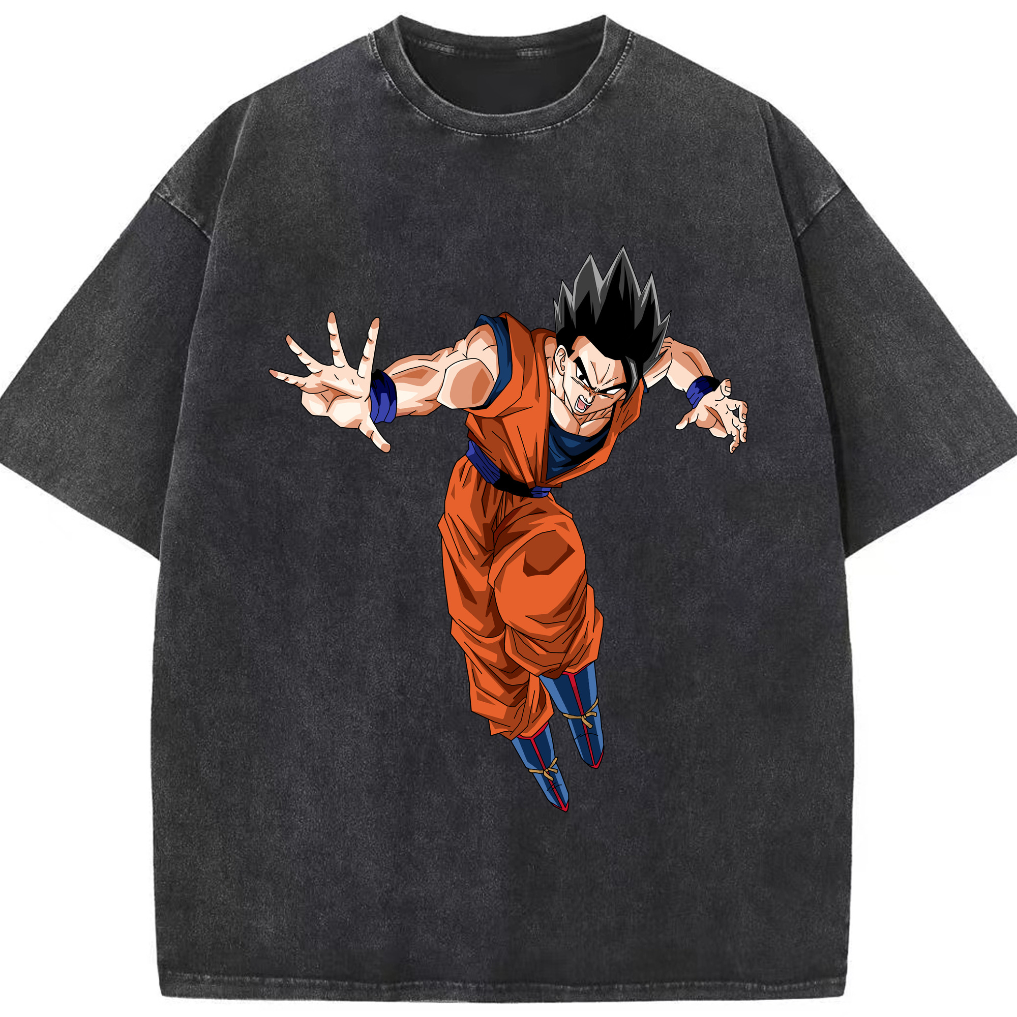 （画像用） ドラゴンボール 孫 悟飯（そんごはん）DRAGON BALL Son Gohan 綿100% ヴィンテージ風 半袖Tシャツ（フロントプリント）