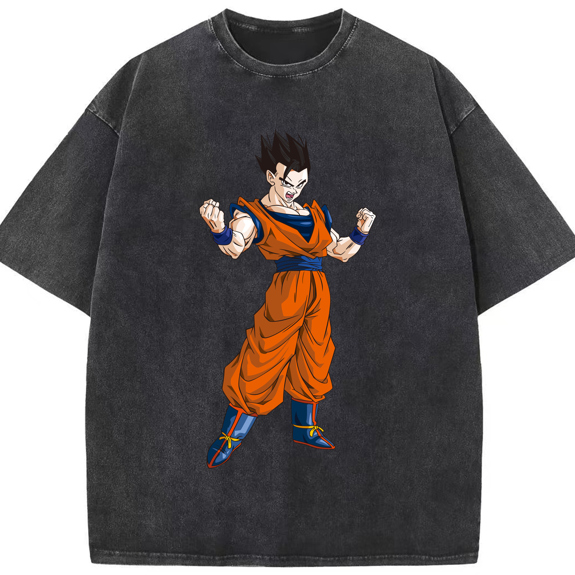 （画像用） ドラゴンボール 孫 悟飯（そんごはん）DRAGON BALL Son Gohan 綿100% ヴィンテージ風 半袖Tシャツ（フロントプリント）