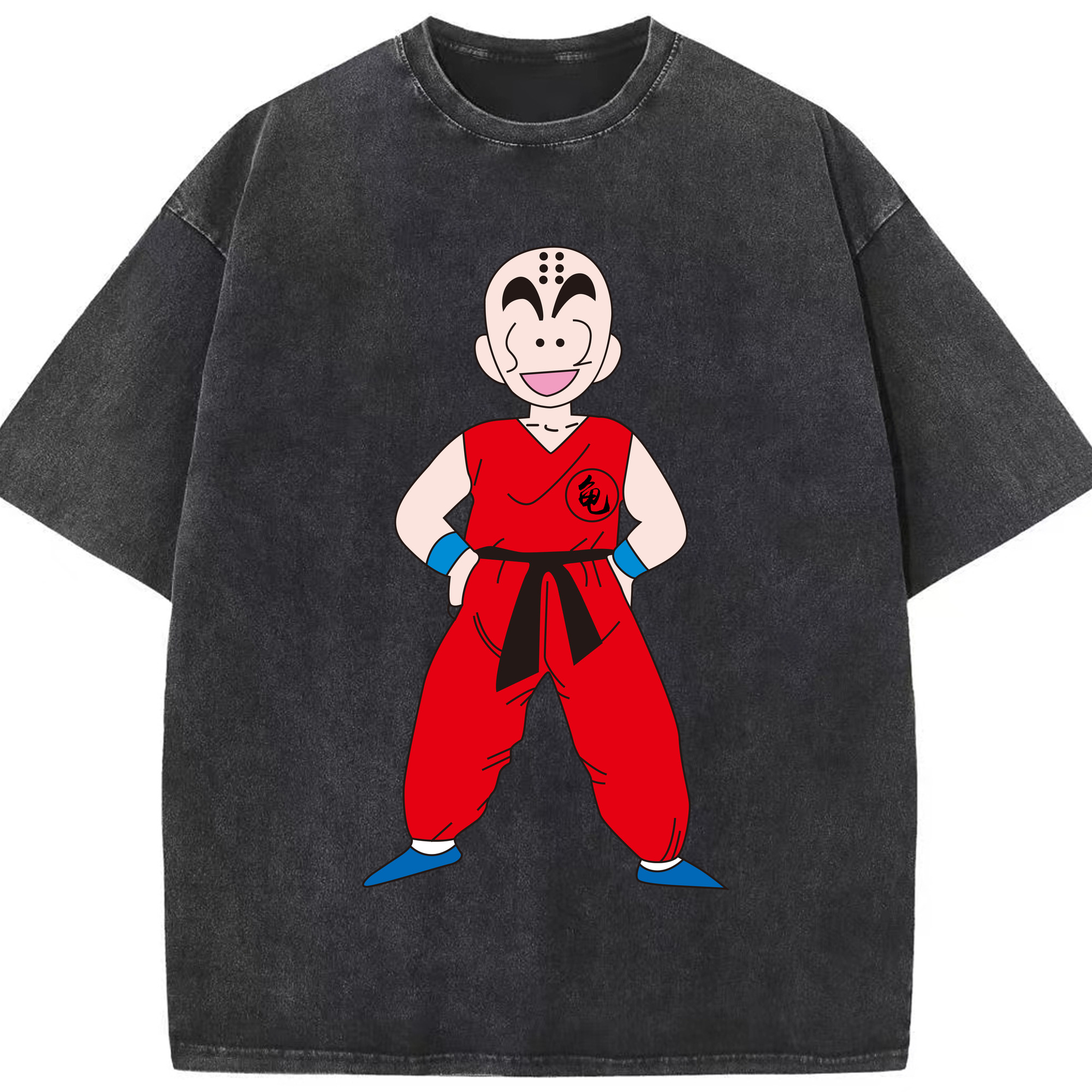 （画像用） ドラゴンボール クリリン DRAGON BALL krillin 綿100% ヴィンテージ風 半袖Tシャツ（フロントプリント）
