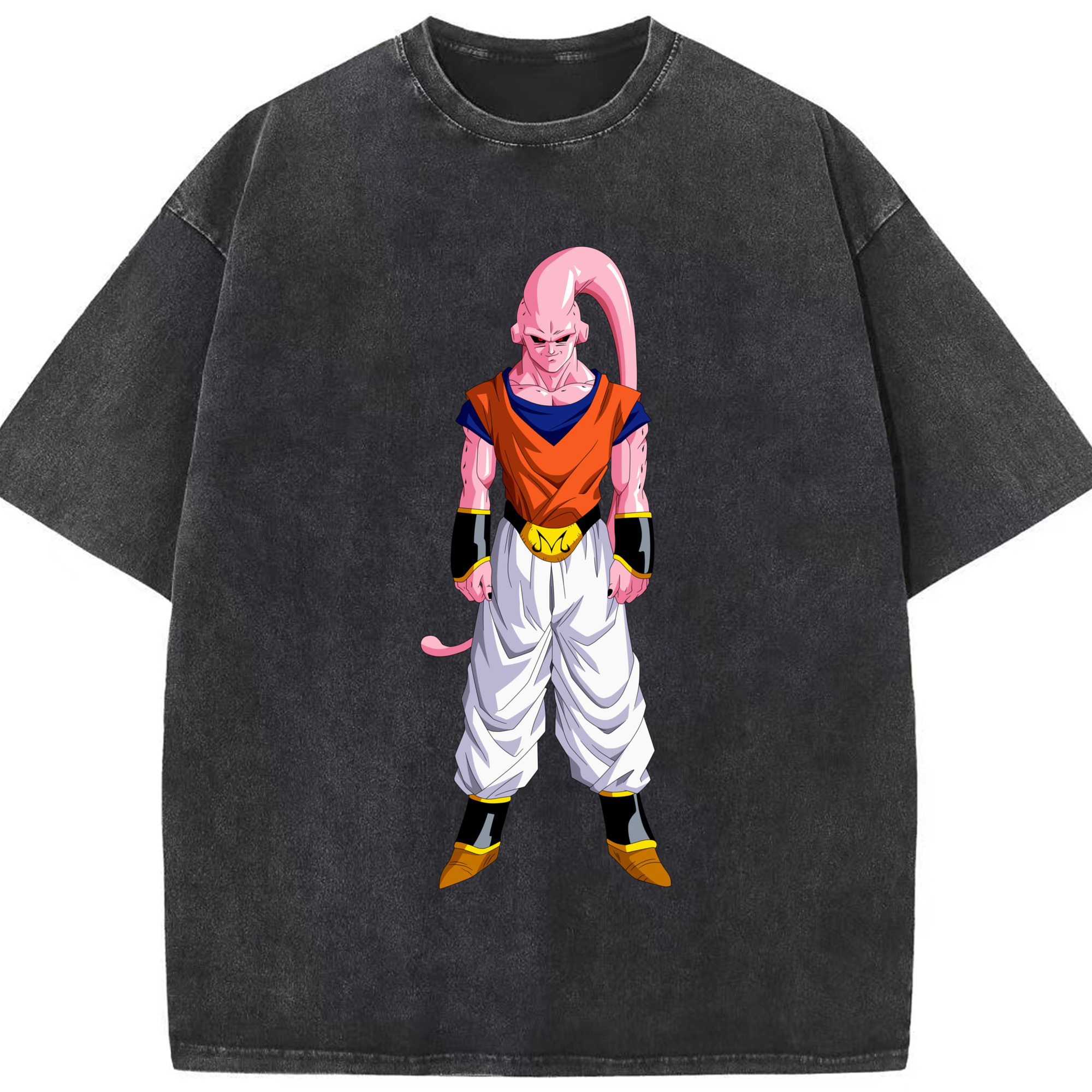 （画像用） ドラゴンボール 魔人ブウ DRAGON BALL Majin Buu 綿100% ヴィンテージ風 半袖Tシャツ（フロントプリント）