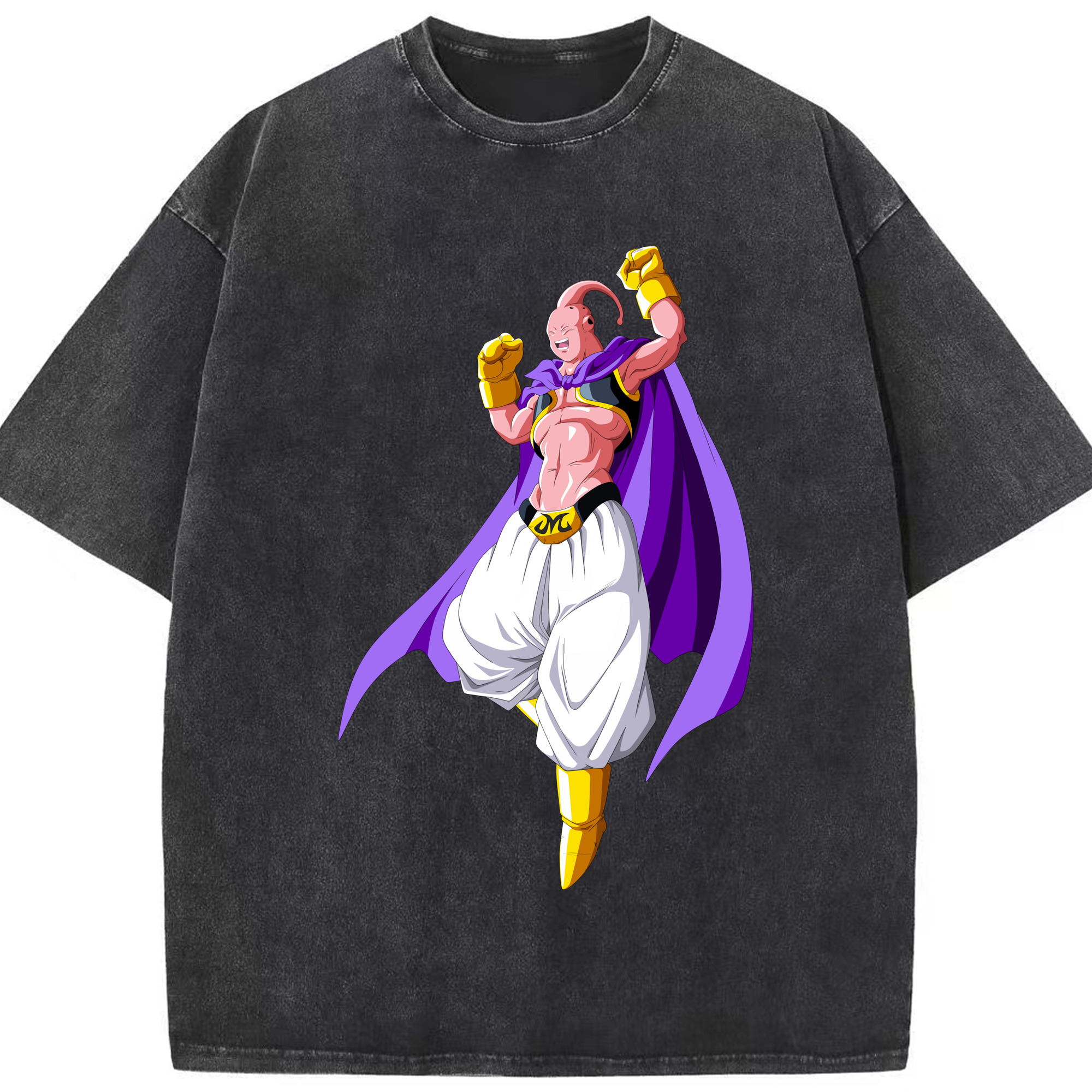 （画像用） ドラゴンボール 魔人ブウ DRAGON BALL Majin Buu 綿100% ヴィンテージ風 半袖Tシャツ（フロントプリント）