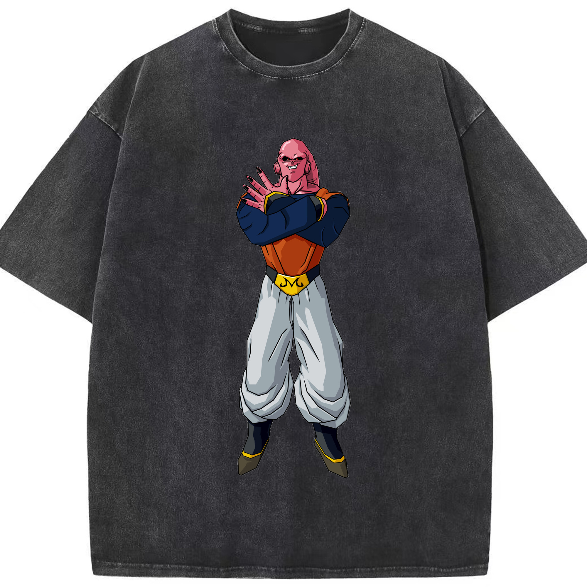 （画像用） ドラゴンボール 魔人ブウ DRAGON BALL Majin Buu 綿100% ヴィンテージ風 半袖Tシャツ（フロントプリント）