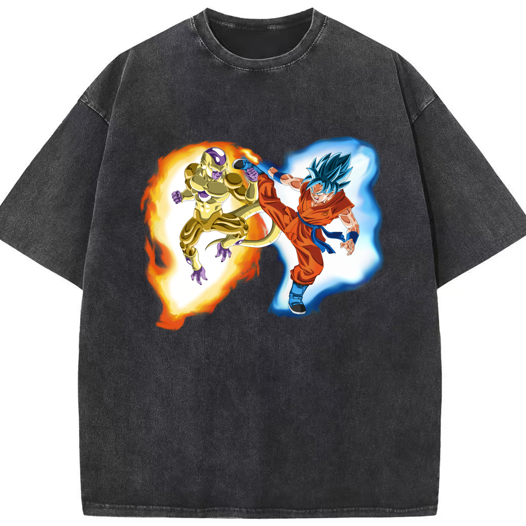 （画像用） ドラゴンボール フリーザ DRAGON BALL Frieza 綿100% ヴィンテージ風 半袖Tシャツ（フロントプリント）