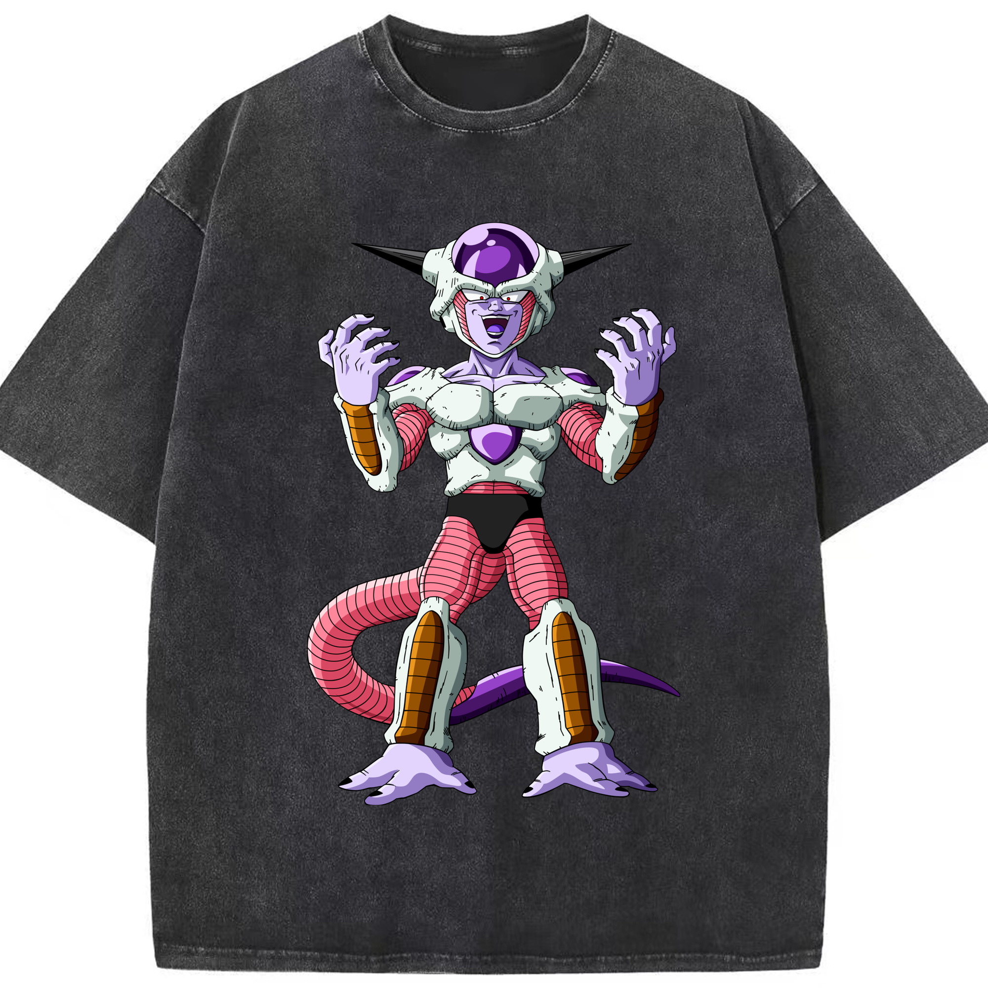 （画像用） ドラゴンボール フリーザ DRAGON BALL Frieza 綿100% ヴィンテージ風 半袖Tシャツ（フロントプリント）