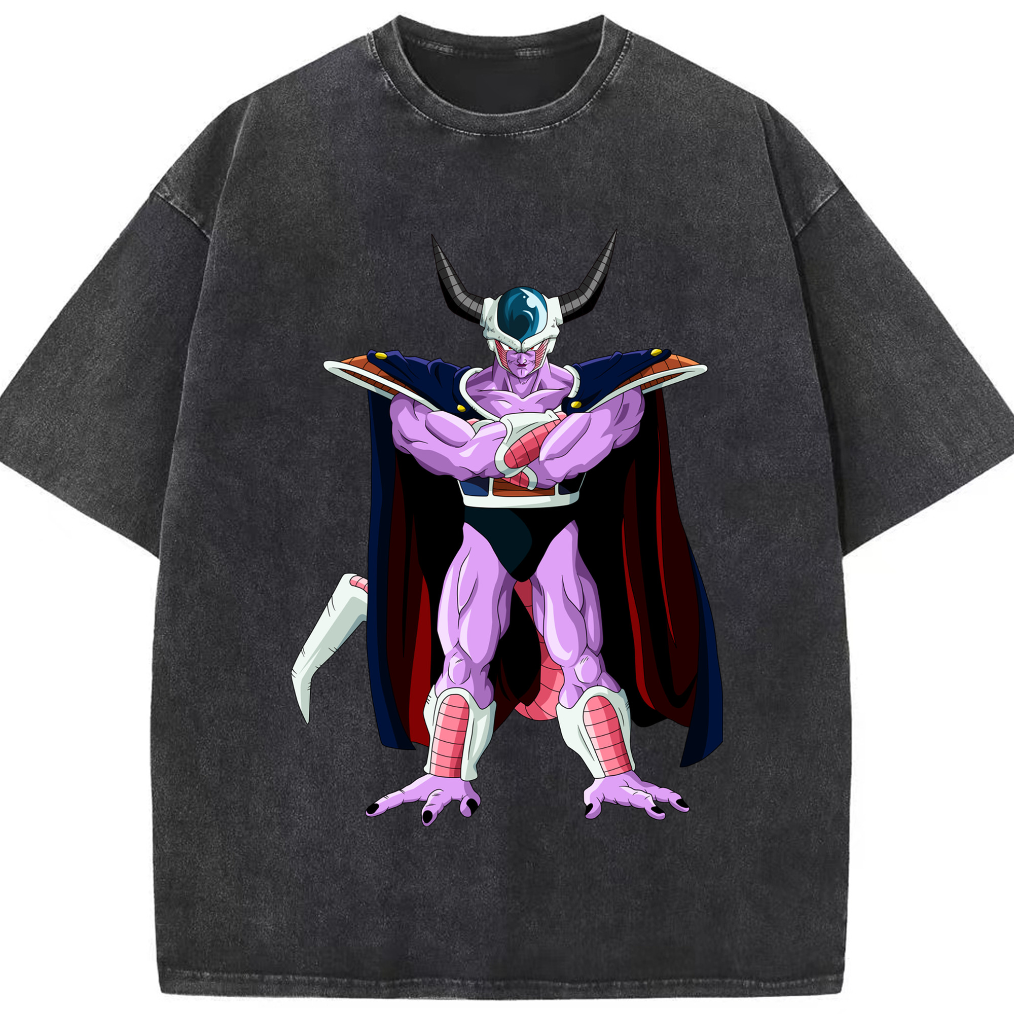 （画像用） ドラゴンボール コルド大王 DRAGON BALL King Cold 綿100% ヴィンテージ風 半袖Tシャツ（フロントプリント）