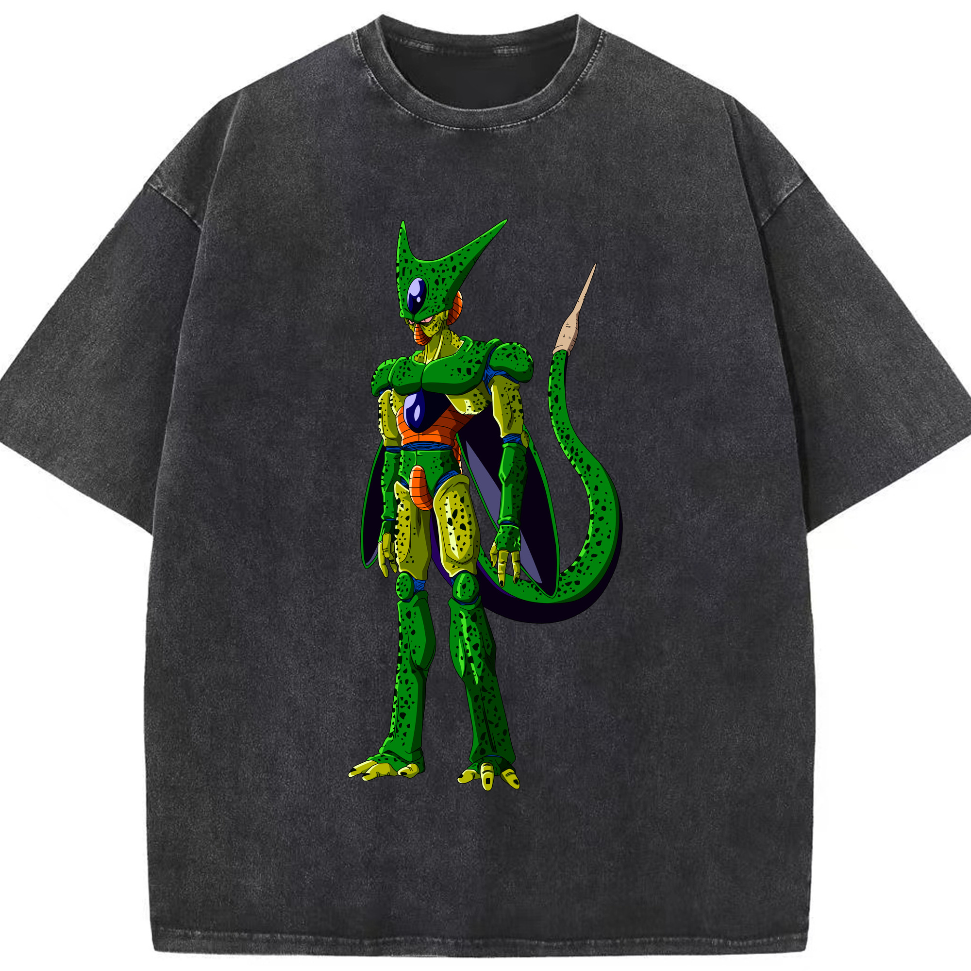 （画像用） ドラゴンボール セル DRAGON BALL Cell 綿100% ヴィンテージ風 半袖Tシャツ（フロントプリント）