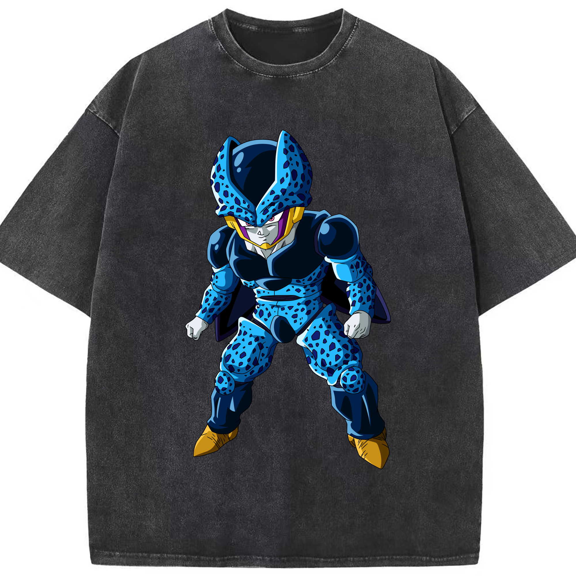 （画像用） ドラゴンボール セル DRAGON BALL Cell 綿100% ヴィンテージ風 半袖Tシャツ（フロントプリント）
