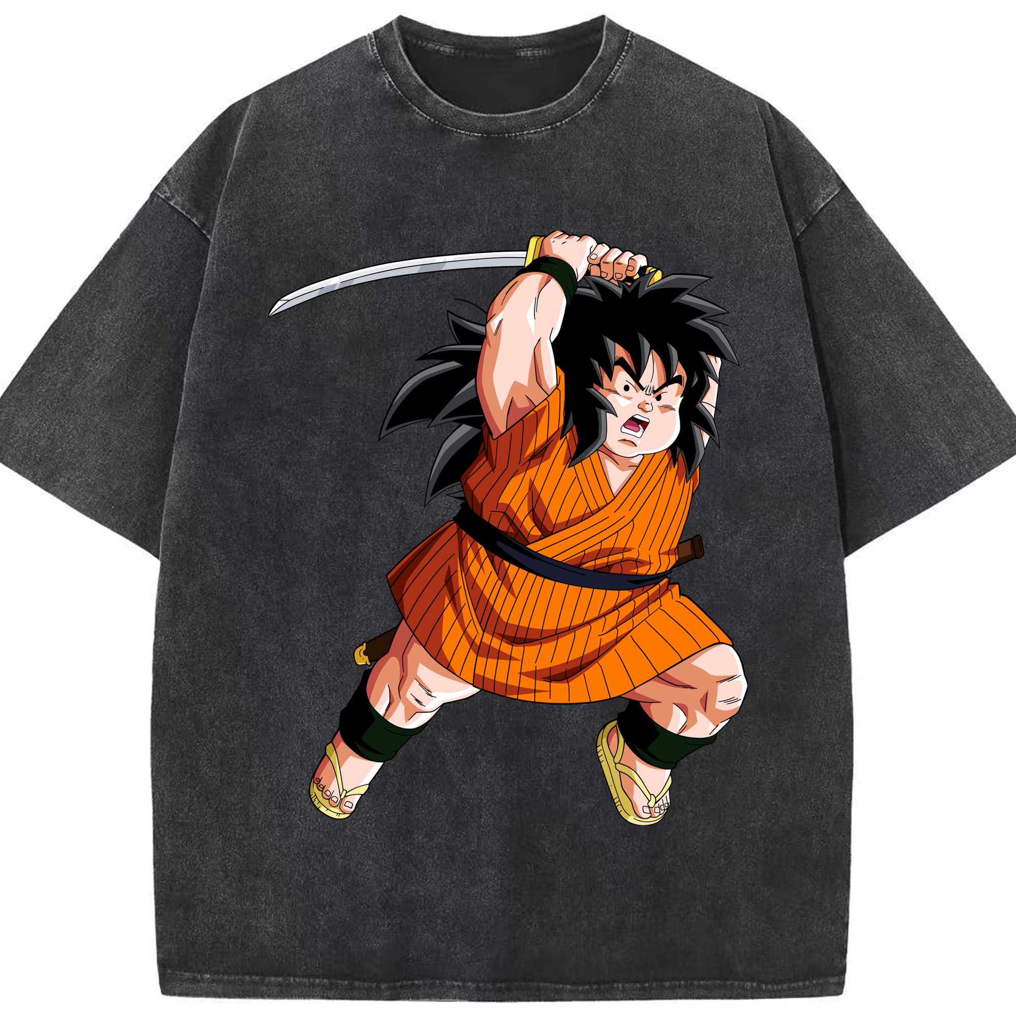 （画像用） ドラゴンボール やじろべえ DRAGON BALL Yajirobe 綿100% ヴィンテージ風 半袖Tシャツ（フロントプリント）