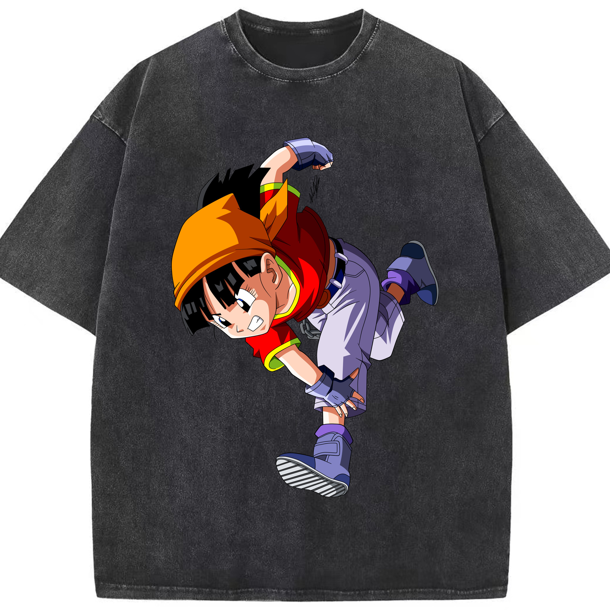 （画像用） ドラゴンボール パン DRAGON BALL Pan 綿100% ヴィンテージ風 半袖Tシャツ（フロントプリント）