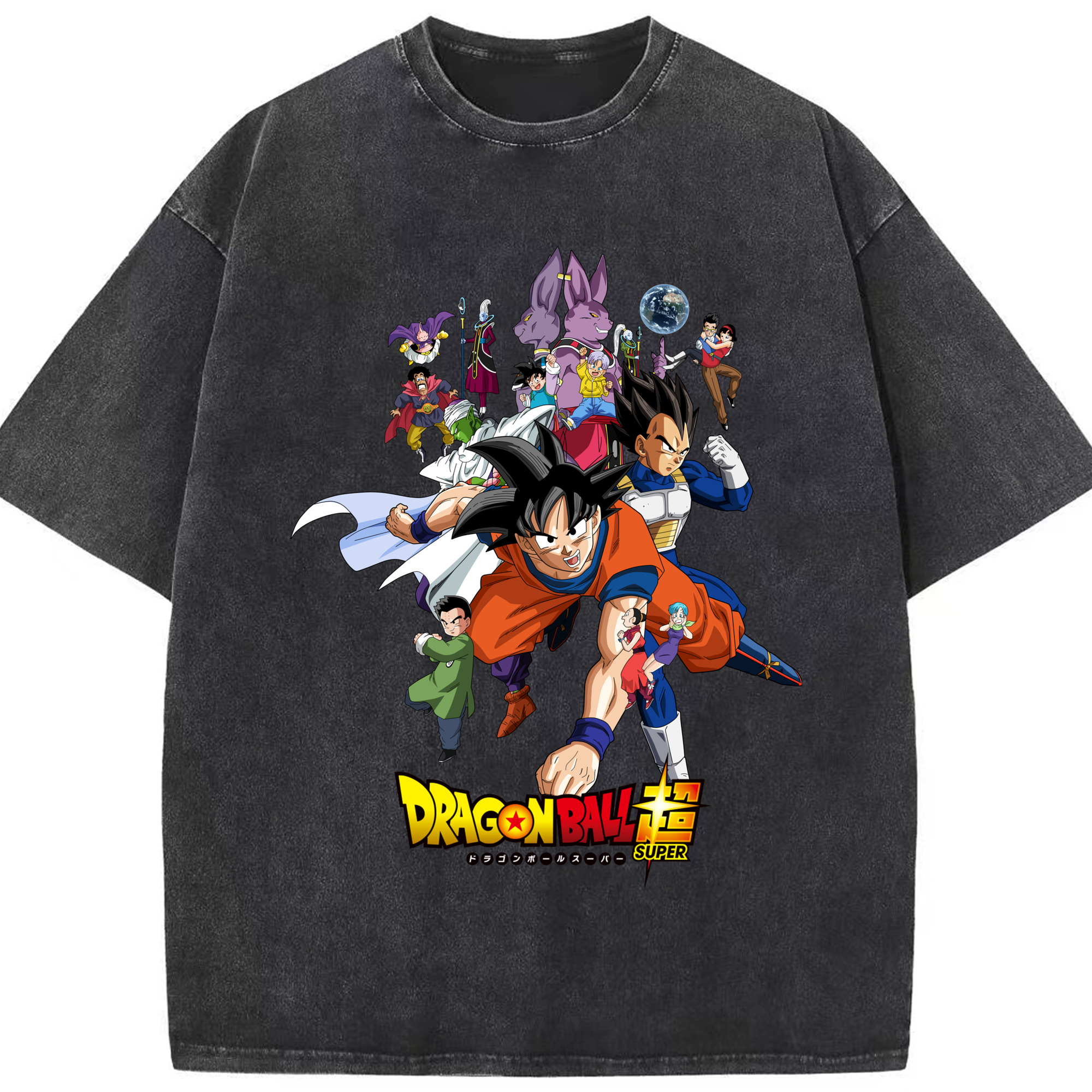 （画像用） ドラゴンボール DRAGON BALL 綿100% ヴィンテージ風 半袖Tシャツ（フロントプリント）