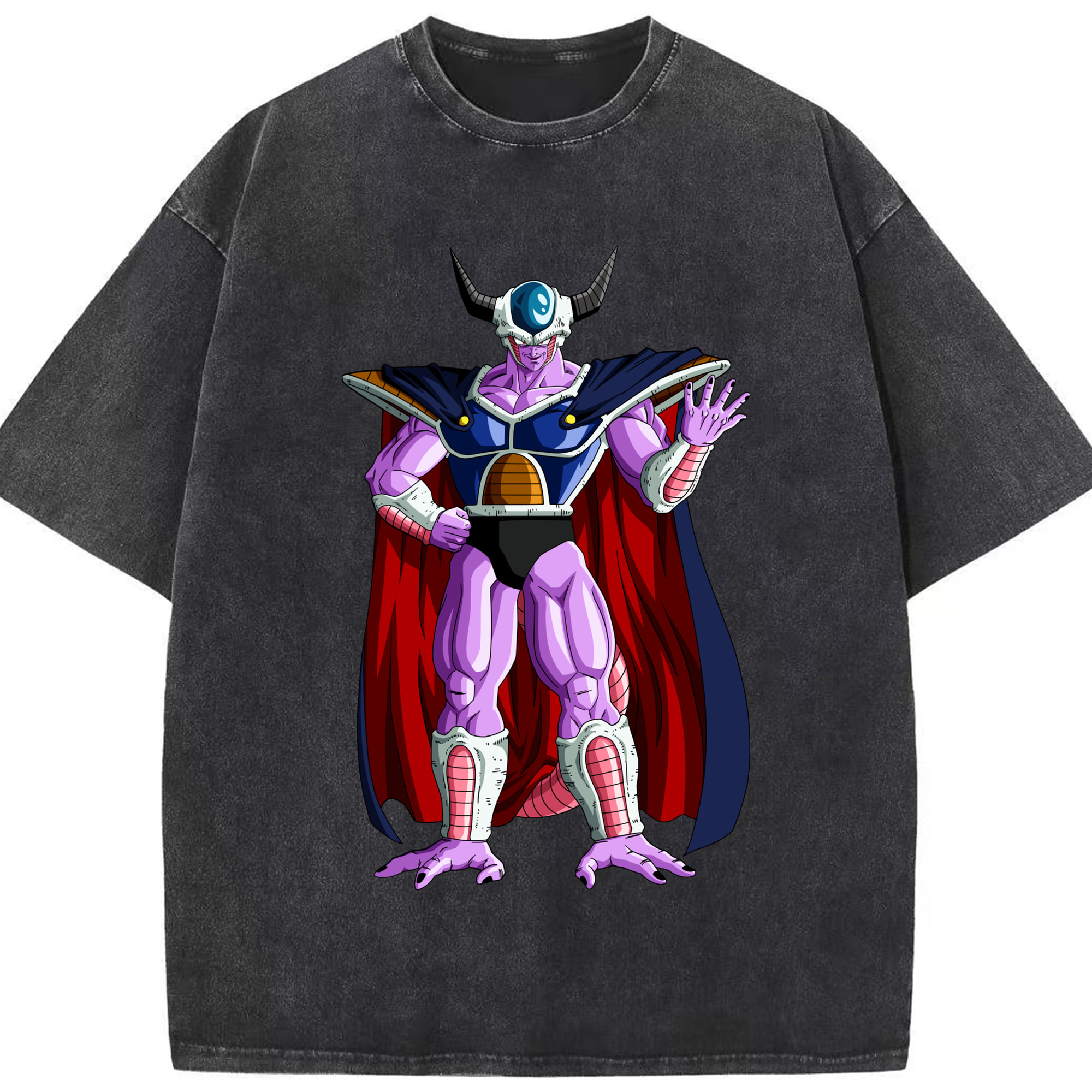 （画像用） ドラゴンボール コルド大王 DRAGON BALL King Cold 綿100% ヴィンテージ風 半袖Tシャツ（フロントプリント）