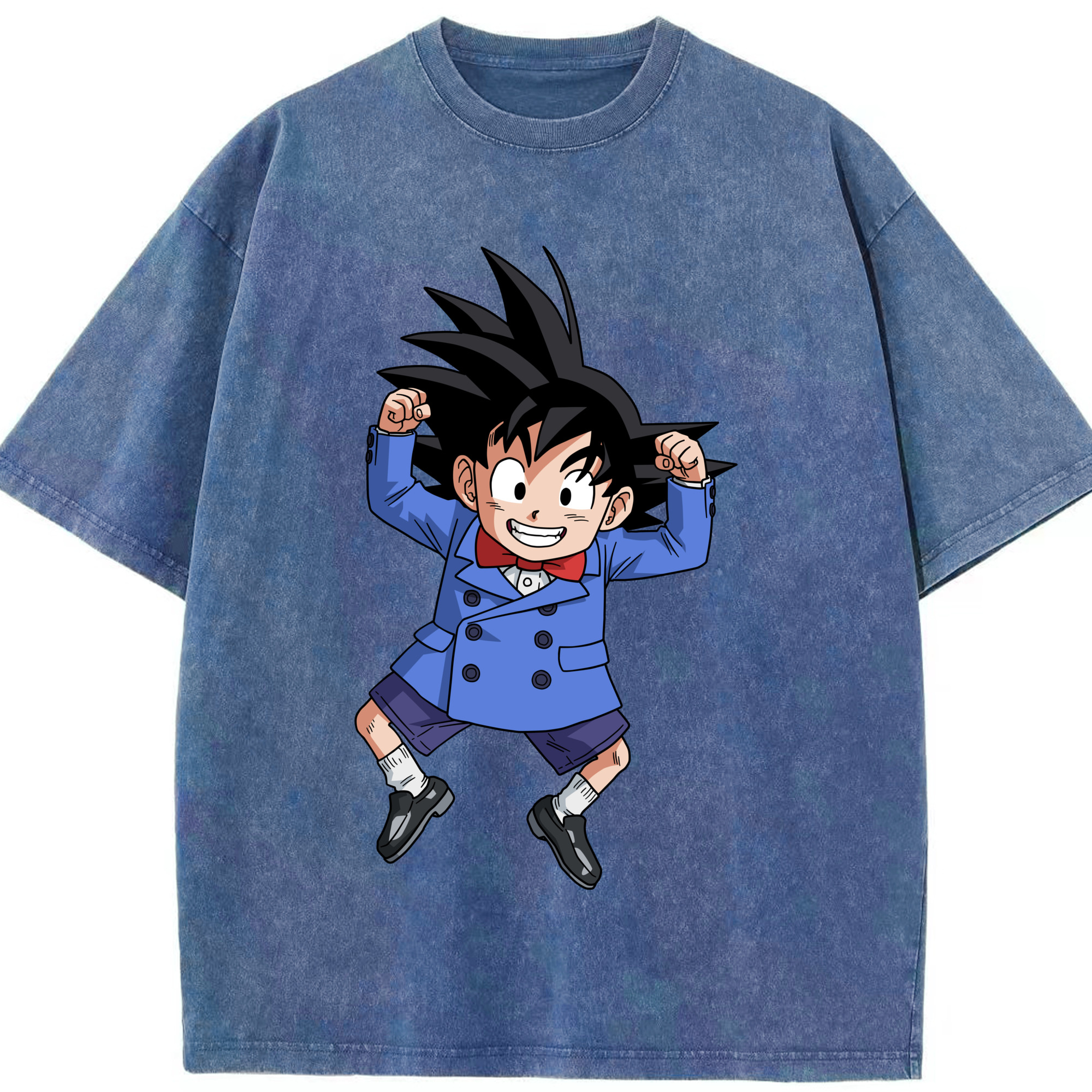 （画像用） ドラゴンボール 孫悟空（そん ごくう）Son Goku カカロット DRAGON BALL Kakarotto 綿100% ヴィンテージ風 半袖Tシャツ（フロントプリント）