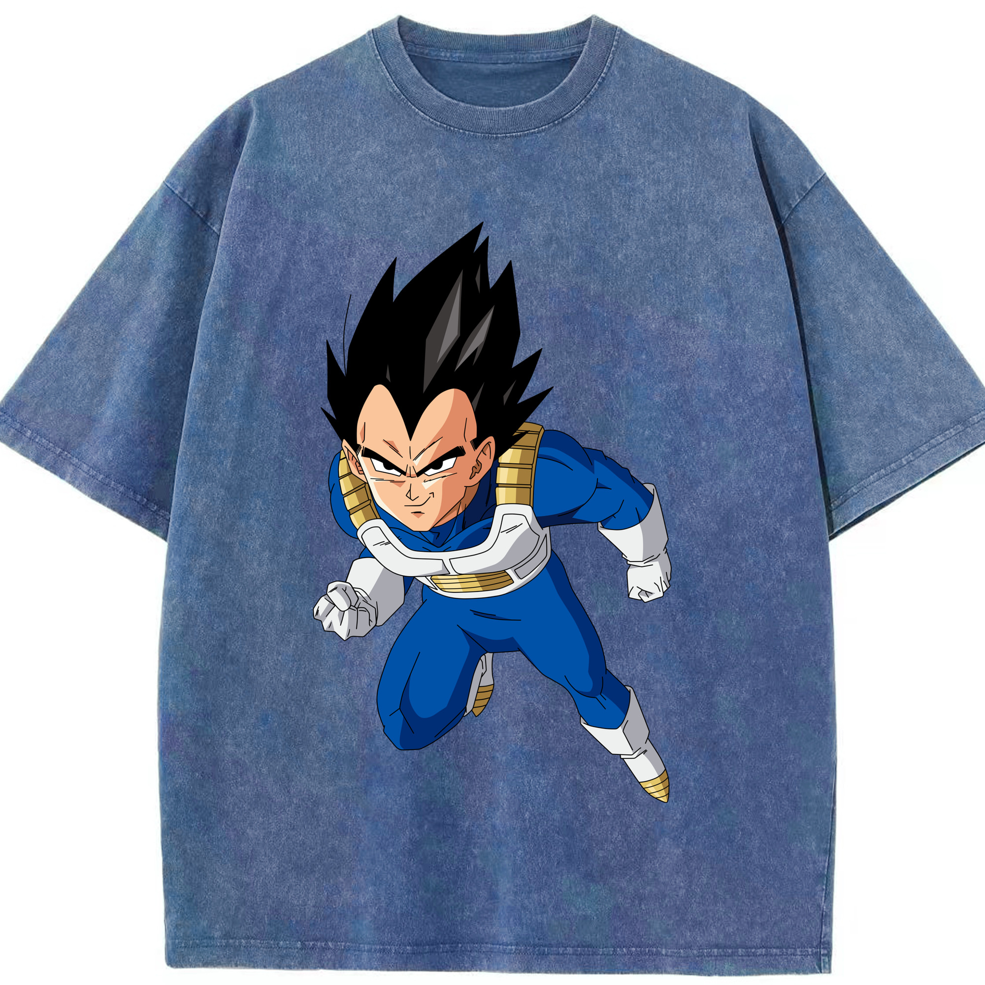 （画像用） ドラゴンボール ベジータ四世（Bejīta Yonsei）DRAGON BALL Vegeta IV 綿100% ヴィンテージ風 半袖Tシャツ（フロントプリント）