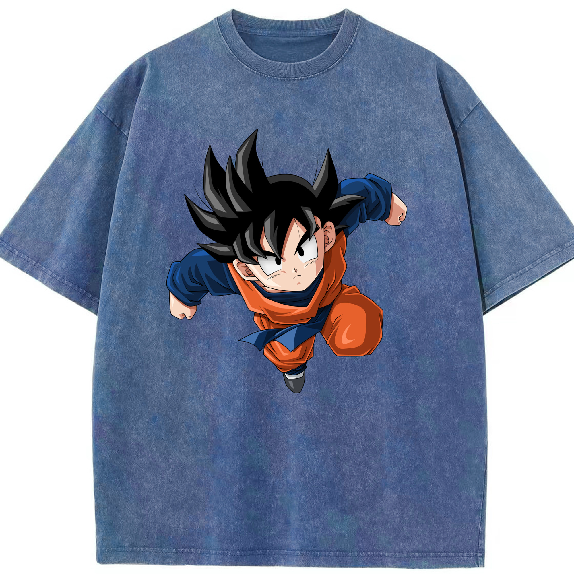 （画像用） ドラゴンボール 孫悟空（そん ごくう）Son Goku カカロット DRAGON BALL Kakarotto 綿100% ヴィンテージ風 半袖Tシャツ（フロントプリント）