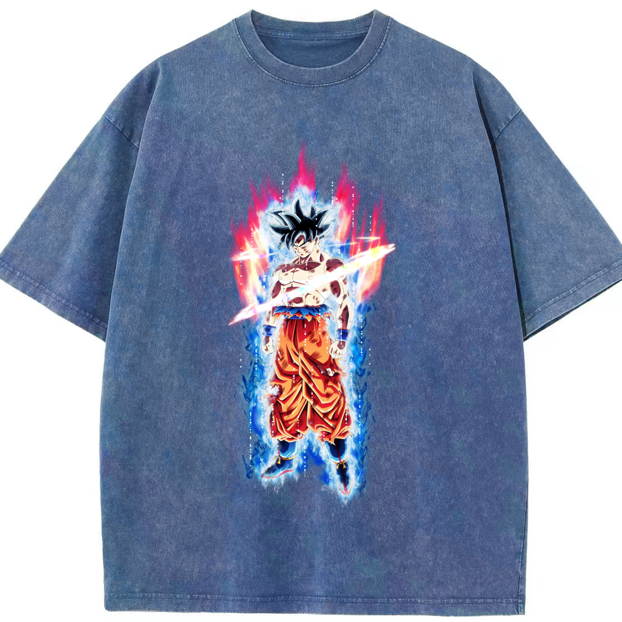（画像用） ドラゴンボール 孫悟空（そん ごくう）Son Goku カカロット DRAGON BALL Kakarotto 綿100% ヴィンテージ風 半袖Tシャツ（フロントプリント）