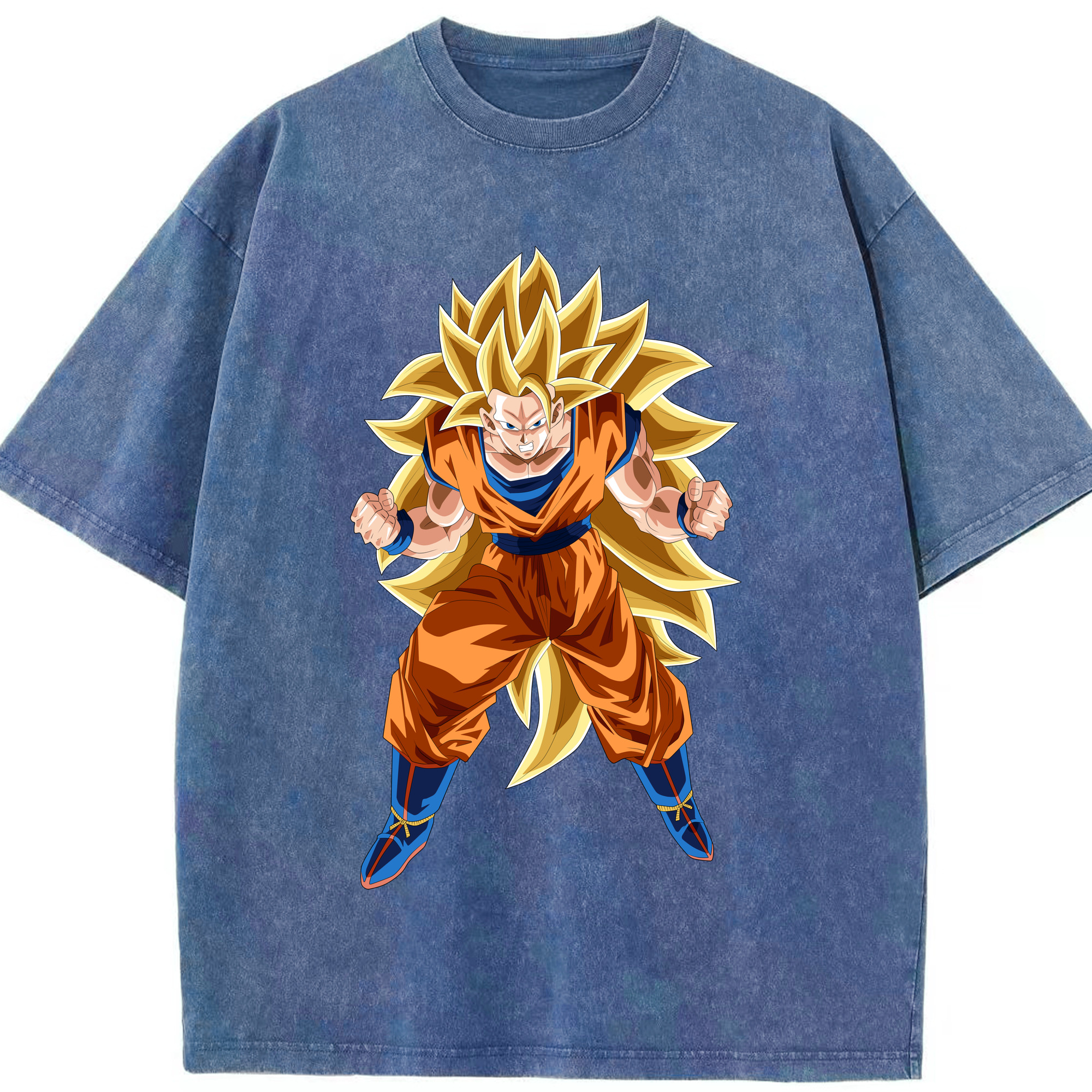 （画像用） ドラゴンボール 孫悟空（そん ごくう）Son Goku カカロット DRAGON BALL Kakarotto 綿100% ヴィンテージ風 半袖Tシャツ（フロントプリント）