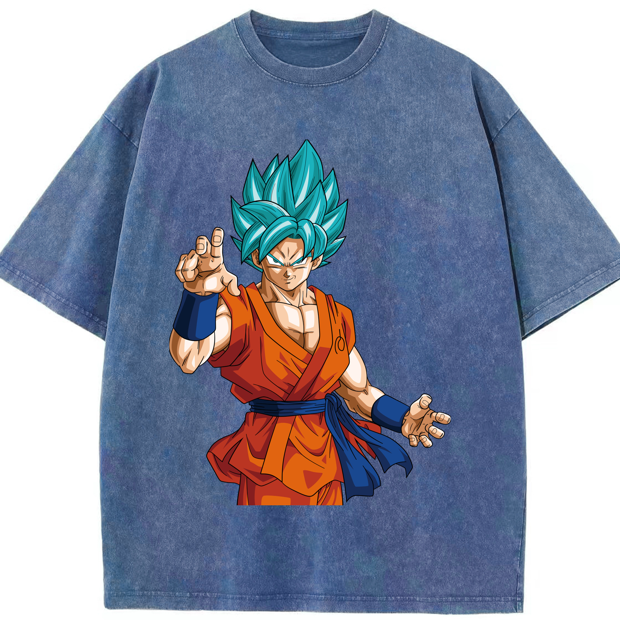 （画像用） ドラゴンボール 孫悟空（そん ごくう）Son Goku カカロット DRAGON BALL Kakarotto 綿100% ヴィンテージ風 半袖Tシャツ（フロントプリント）