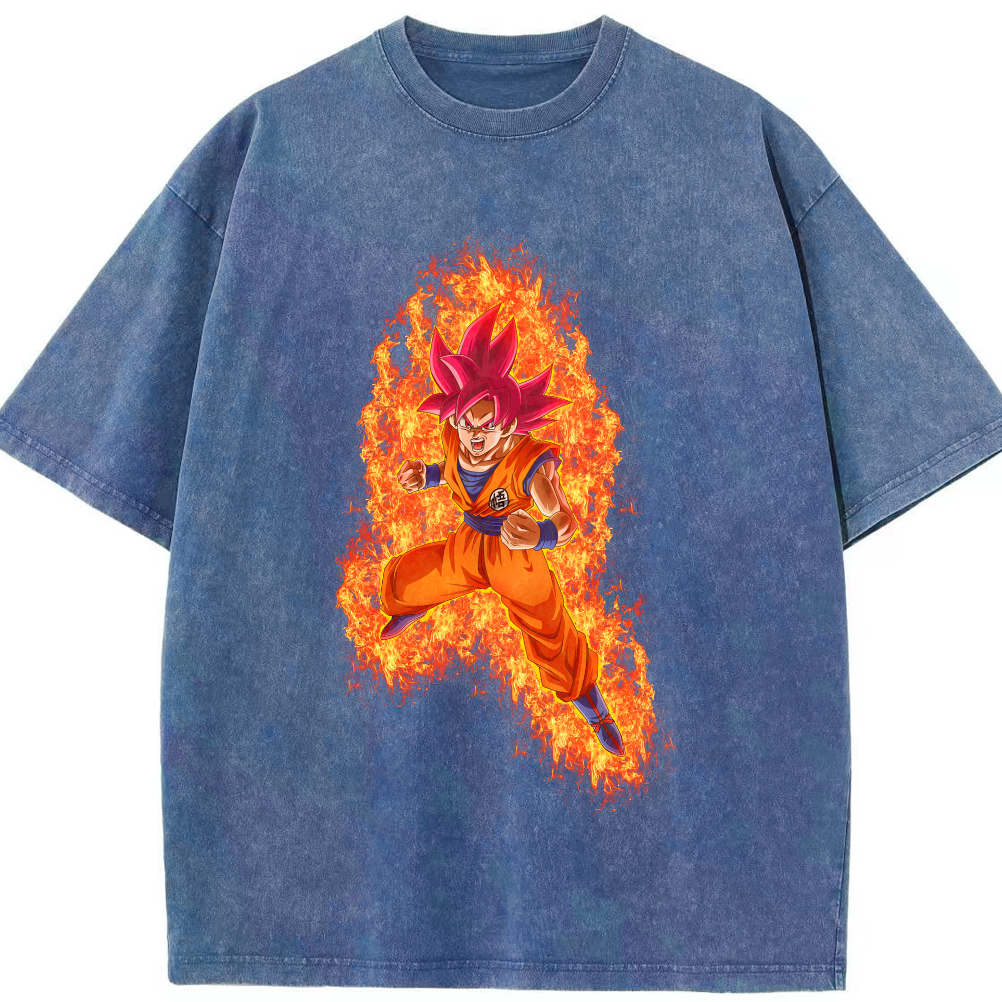 （画像用） ドラゴンボール 孫悟空（そん ごくう）Son Goku カカロット DRAGON BALL Kakarotto 綿100% ヴィンテージ風 半袖Tシャツ（フロントプリント）