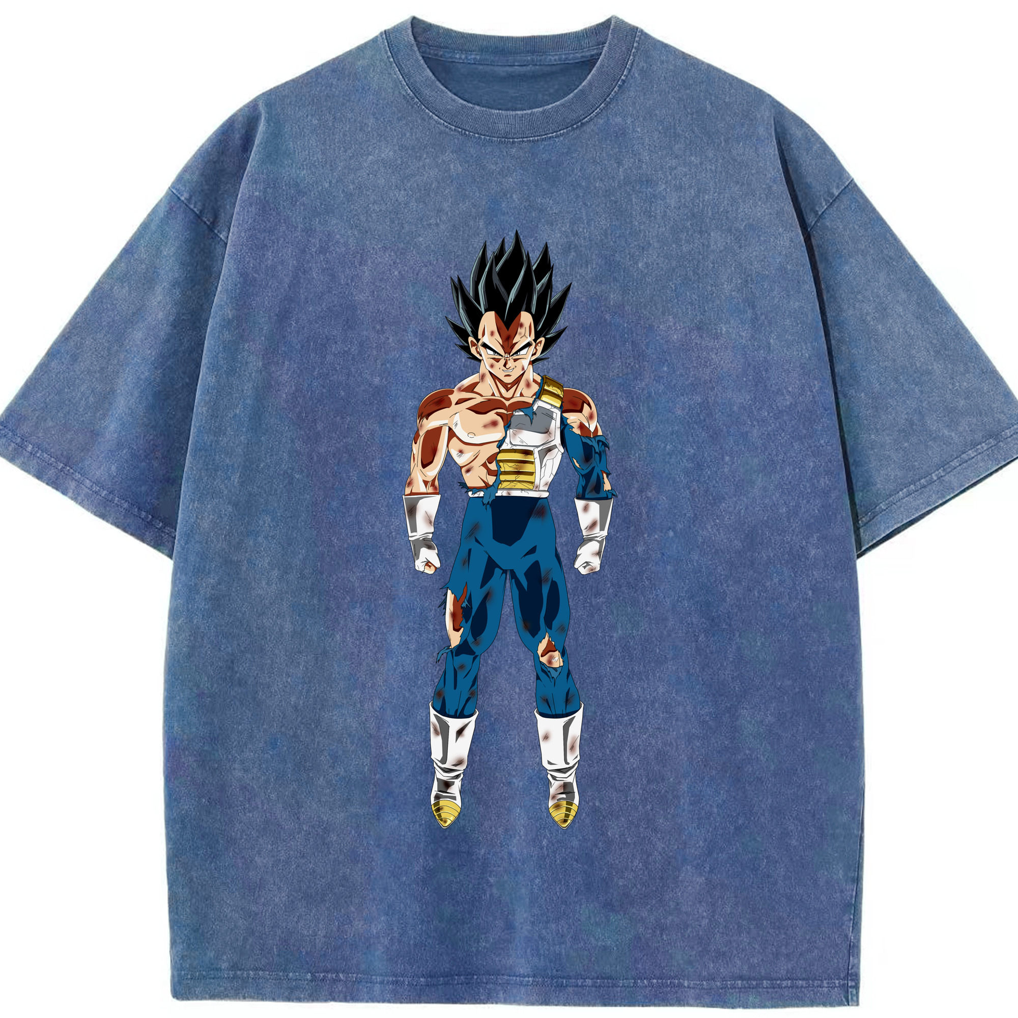 （画像用） ドラゴンボール ベジータ四世（Bejīta Yonsei）DRAGON BALL Vegeta IV 綿100% ヴィンテージ風 半袖Tシャツ（フロントプリント）