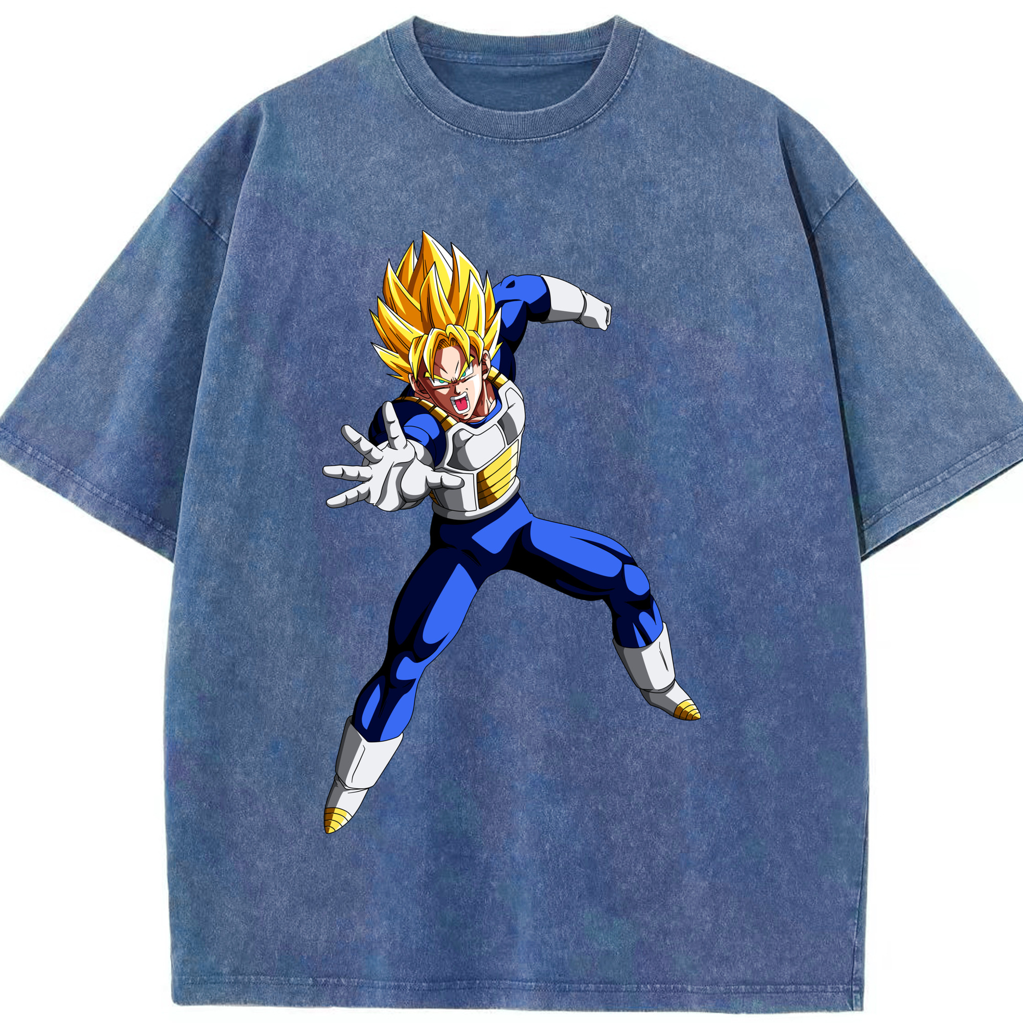 （画像用） ドラゴンボール ベジータ四世（Bejīta Yonsei）DRAGON BALL Vegeta IV 綿100% ヴィンテージ風 半袖Tシャツ（フロントプリント）