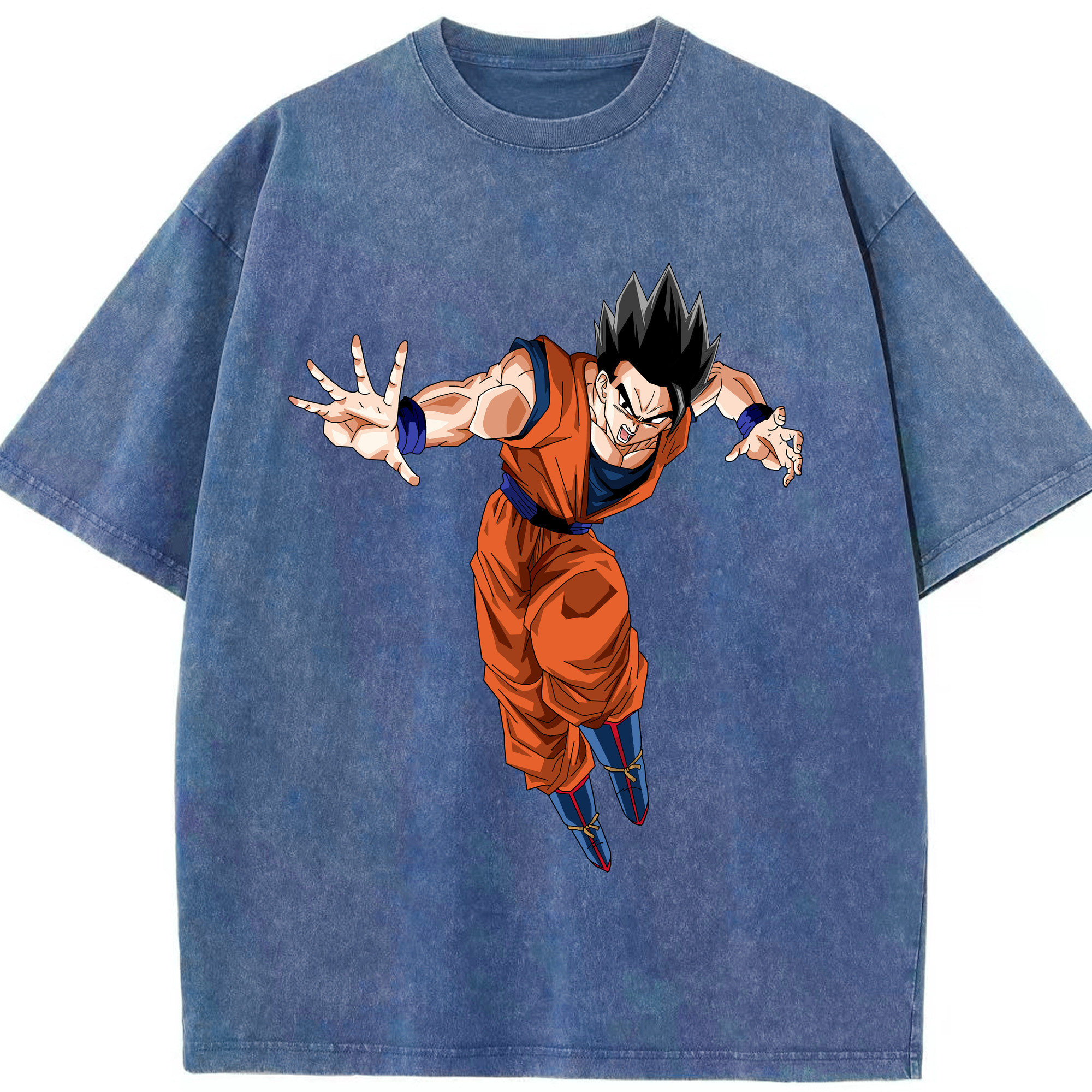 （画像用） ドラゴンボール 孫 悟飯（そんごはん）DRAGON BALL Son Gohan 綿100% ヴィンテージ風 半袖Tシャツ（フロントプリント）