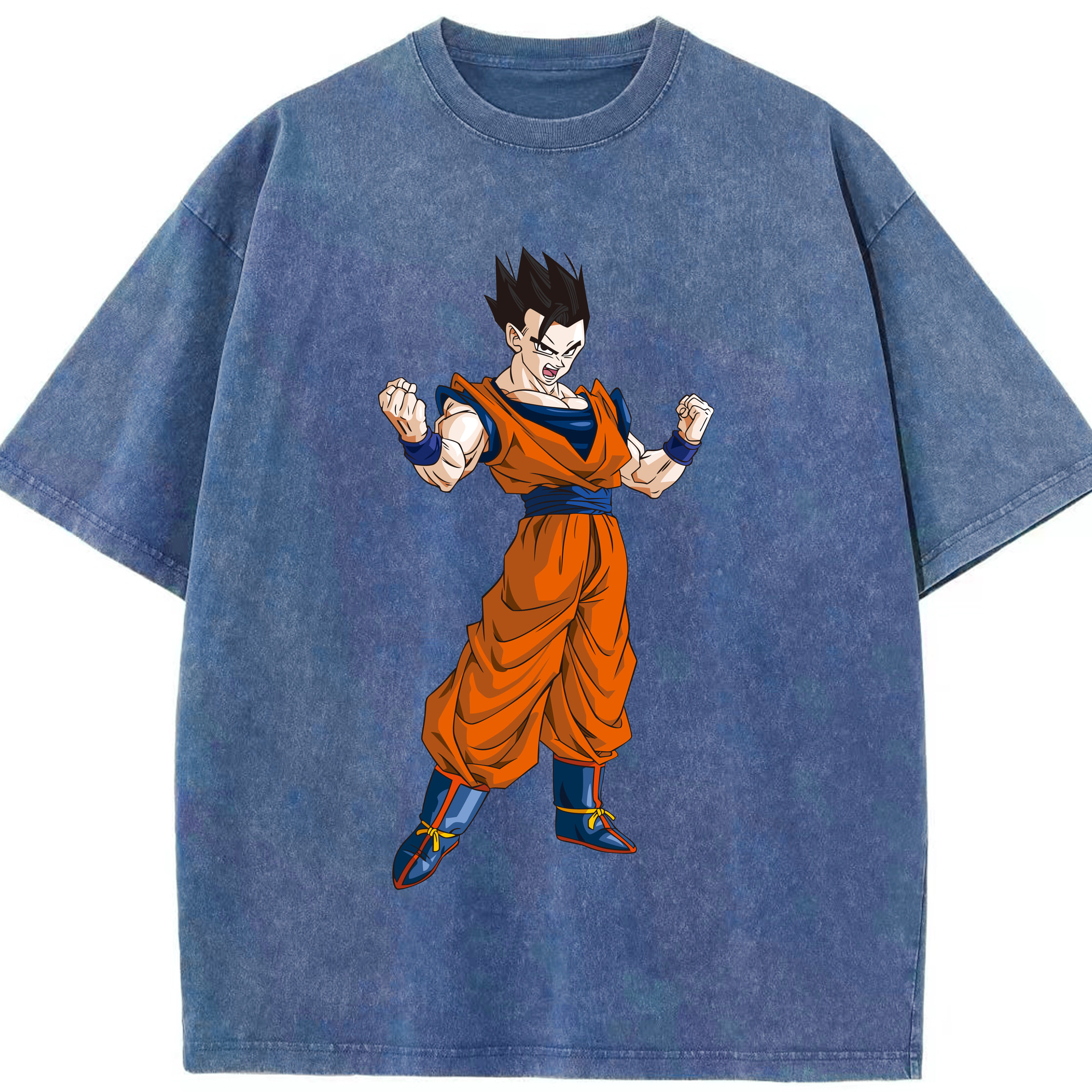 （画像用） ドラゴンボール 孫 悟飯（そんごはん）DRAGON BALL Son Gohan 綿100% ヴィンテージ風 半袖Tシャツ（フロントプリント）