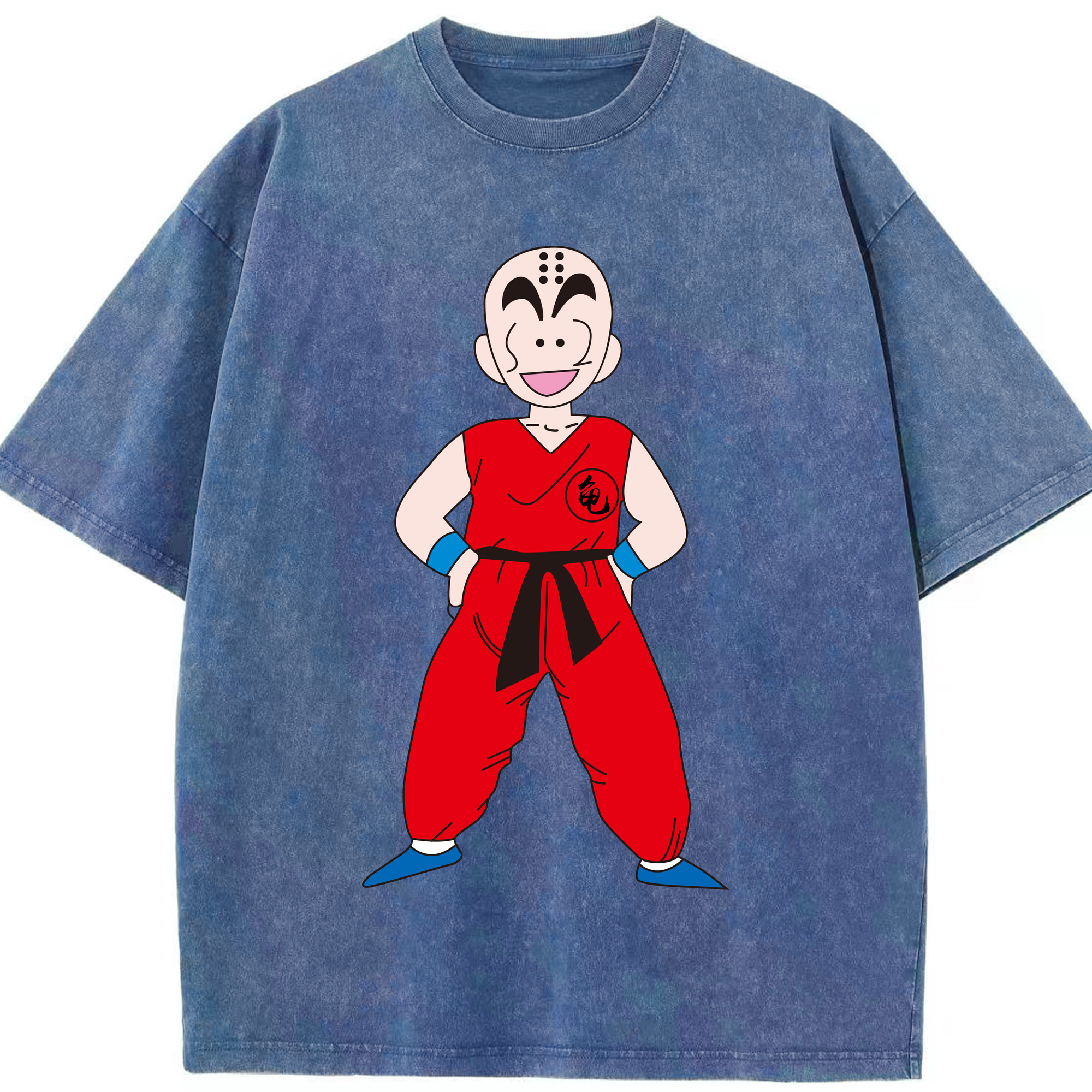 （画像用） ドラゴンボール クリリン DRAGON BALL krillin 綿100% ヴィンテージ風 半袖Tシャツ（フロントプリント）